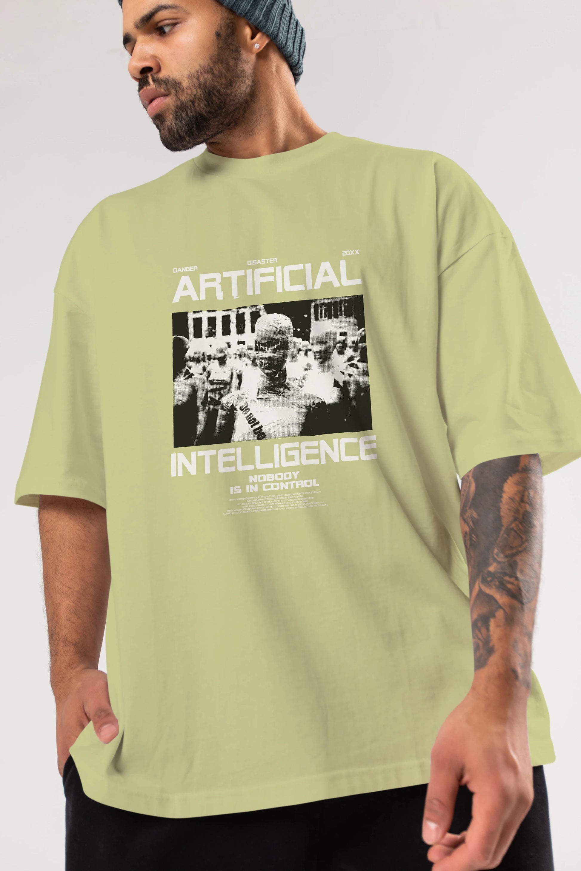 Artificial Intelligence Ön Baskılı Oversize t-shirt Erkek Kadın Unisex