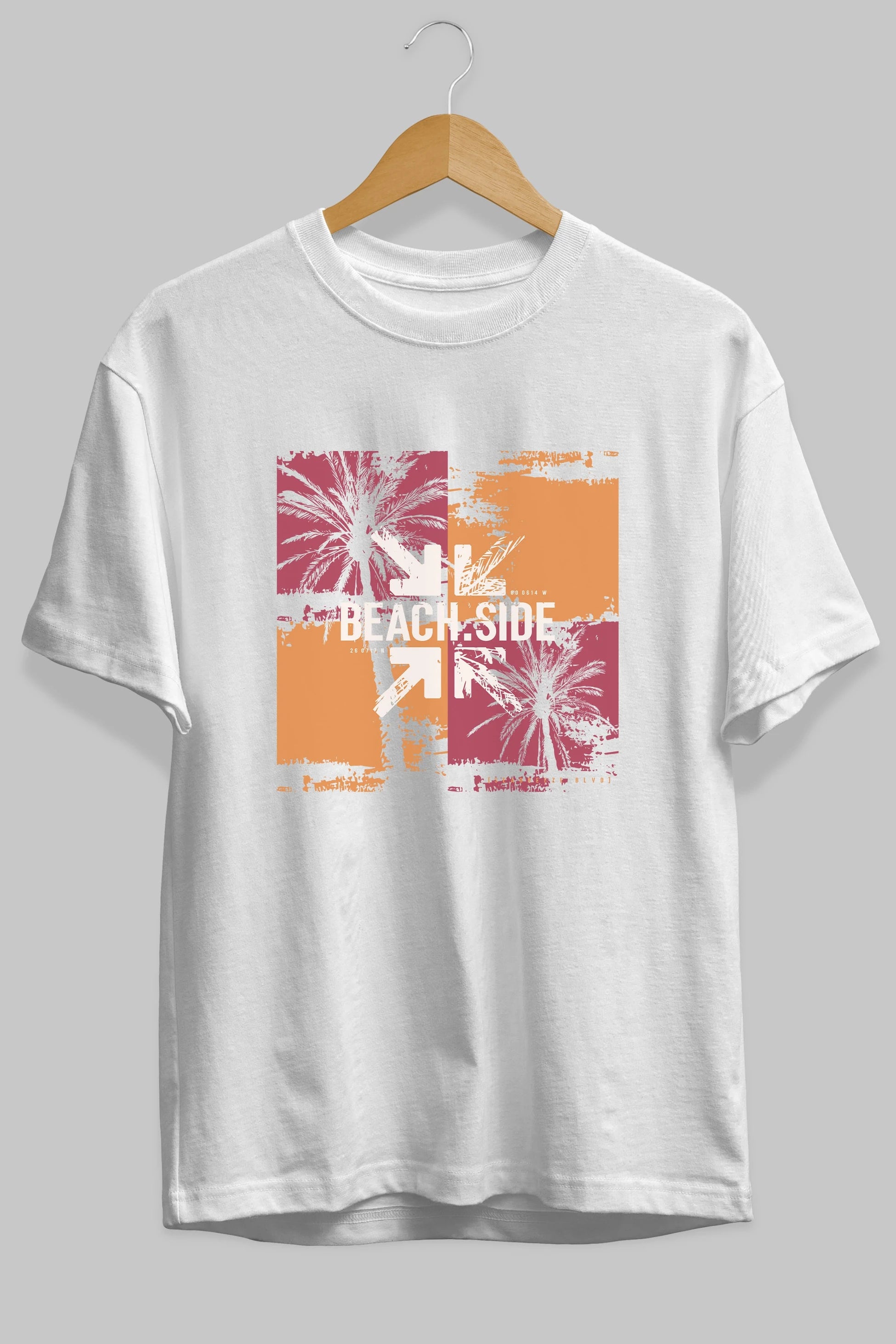 Beach Side Ön Baskılı Oversize t-shirt Erkek Kadın Unisex