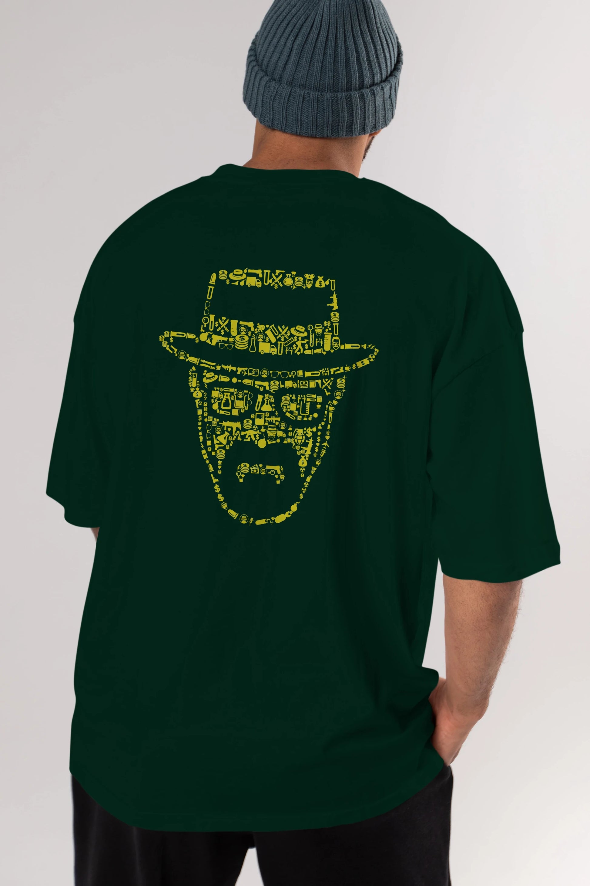 The Chronicle Arka Baskılı Oversize t-shirt %100 pamuk Erkek Kadın Unisex