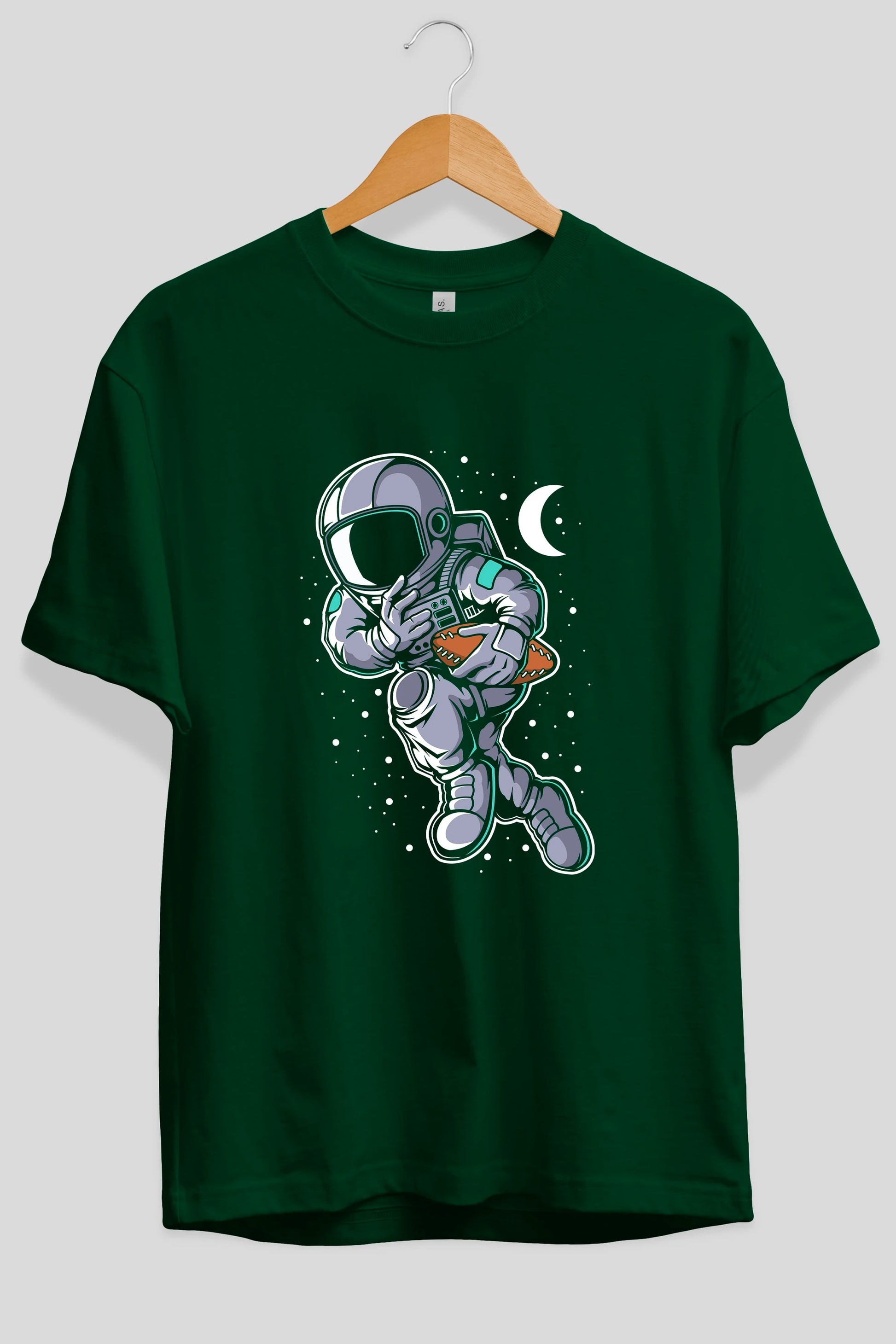 Astronaut Rugby Ön Baskılı Oversize t-shirt Erkek Kadın Unisex