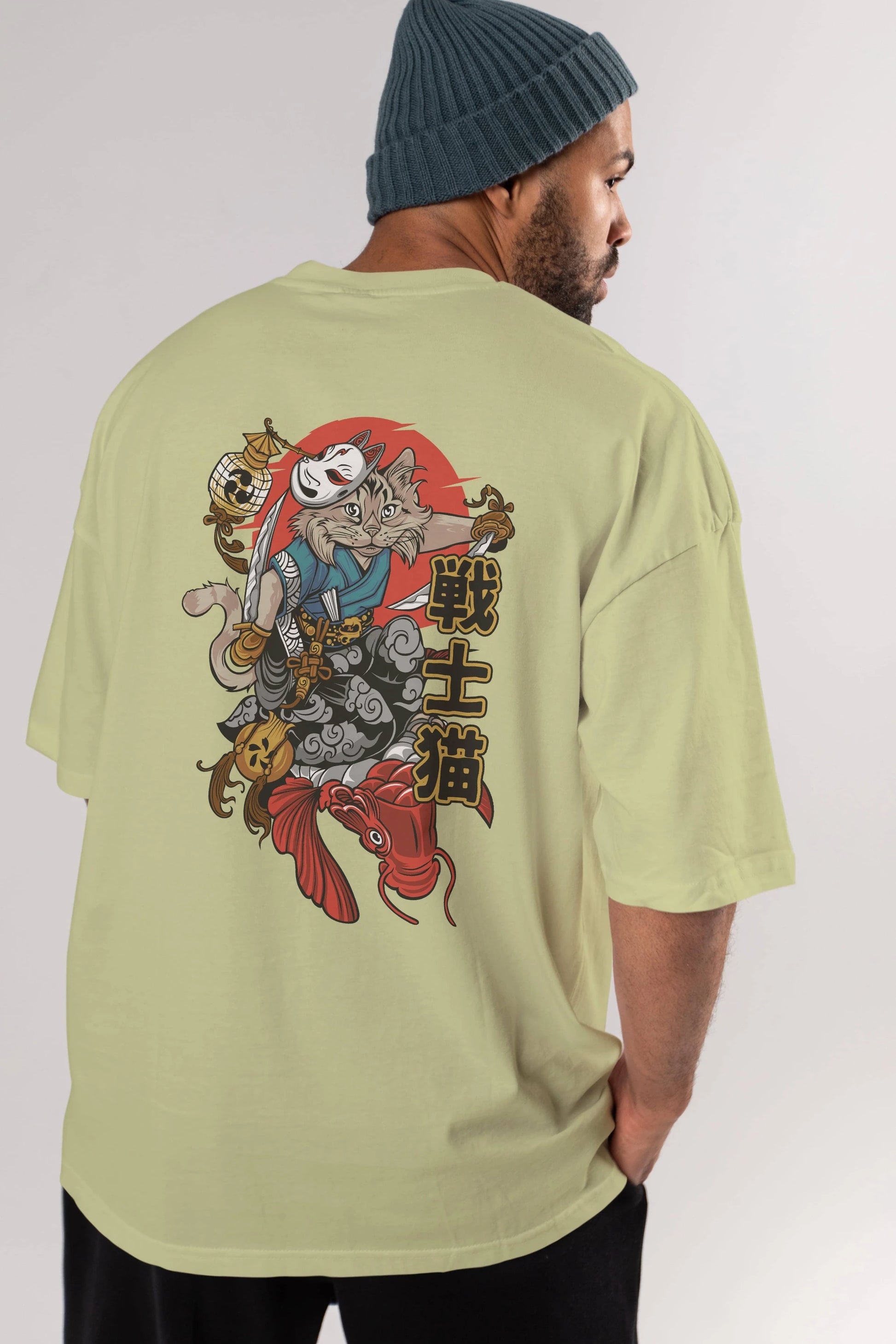 TRIBAL (2) Anime Arka Baskılı Oversize t-shirt Erkek Kadın Unisex