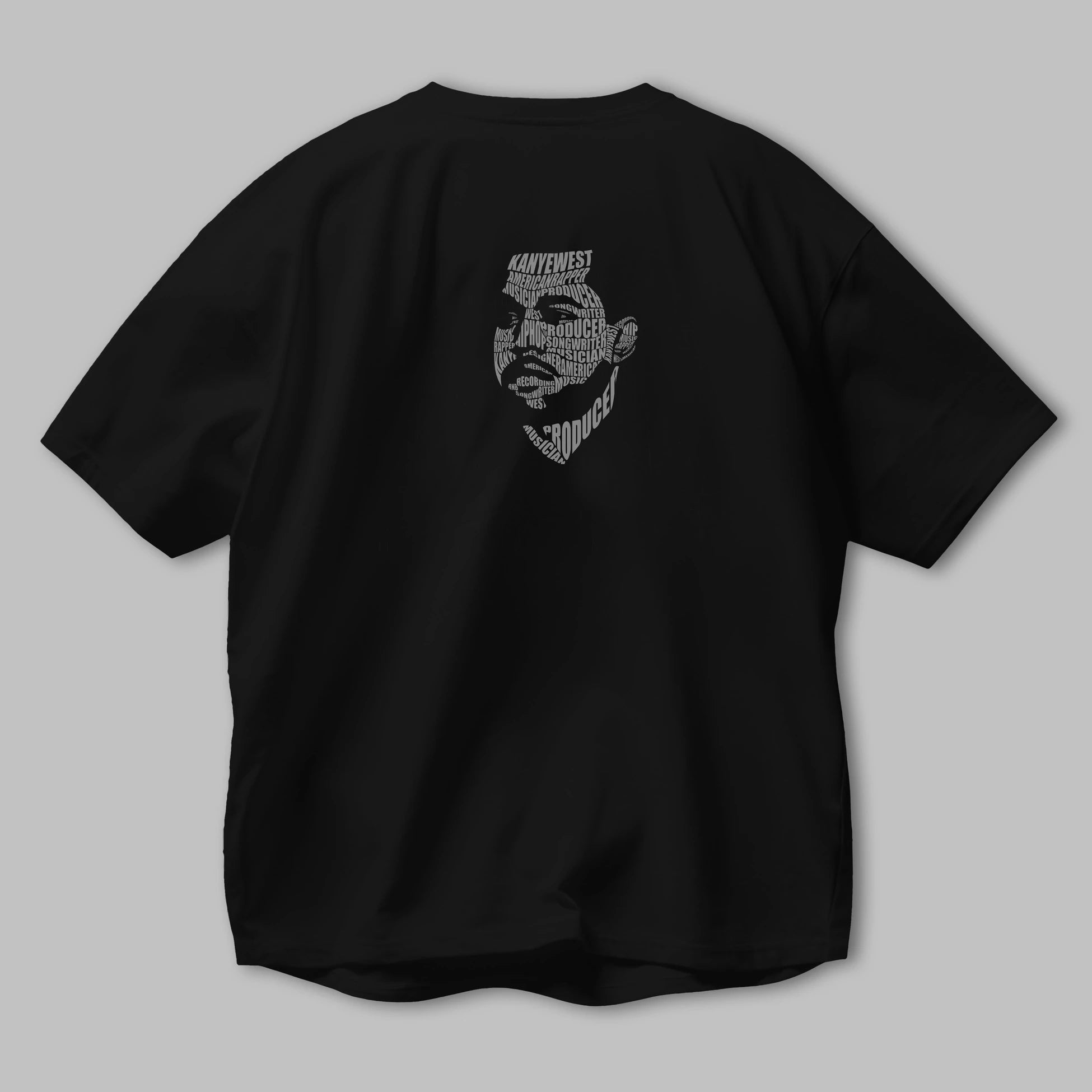 Kanye West Calligram Arka Baskılı Oversize t-shirt %100 pamuk Erkek Kadın Unisex