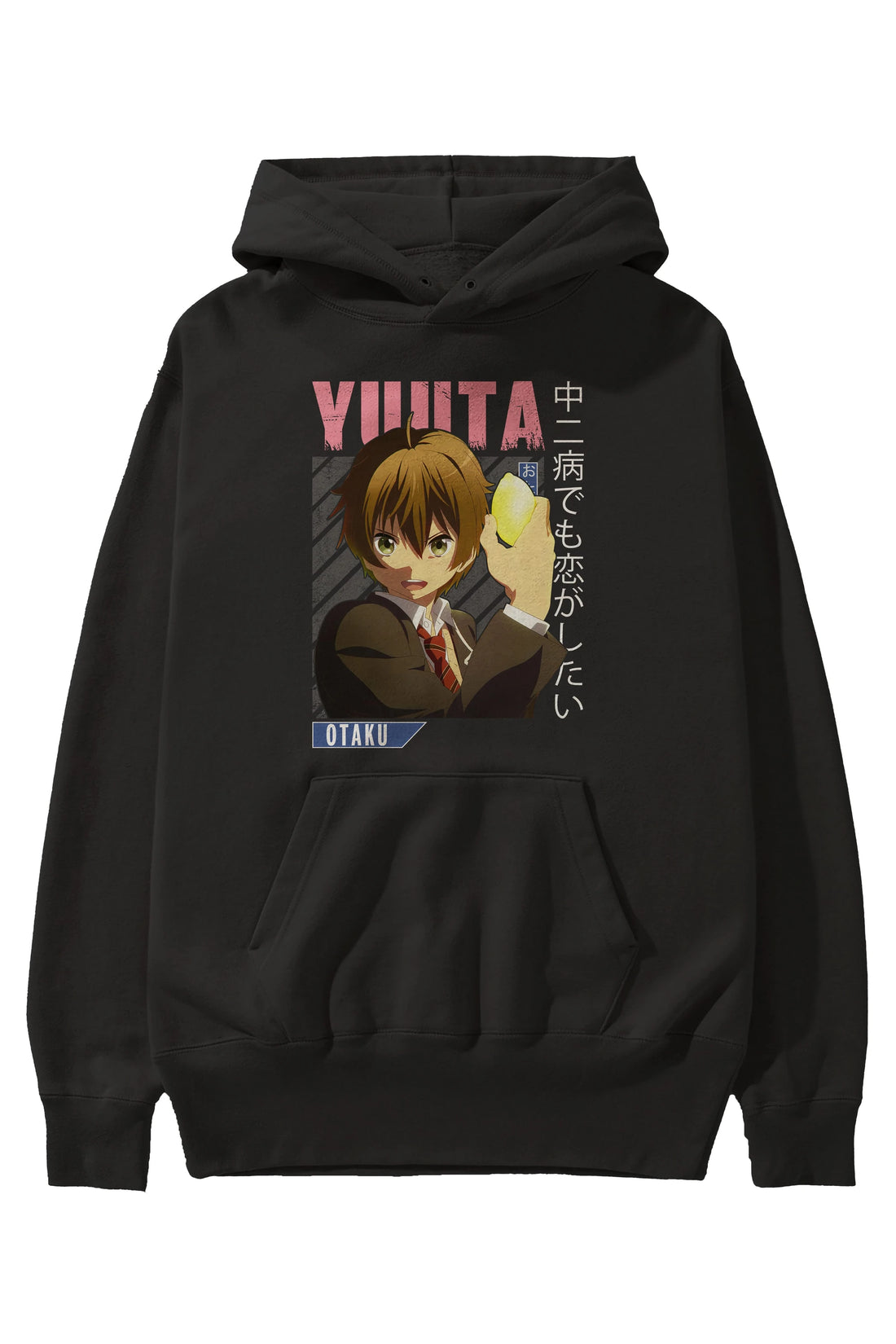Yuuta Togashi 2 Anime Ön Baskılı Hoodie Oversize Kapüşonlu Sweatshirt Erkek Kadın Unisex
