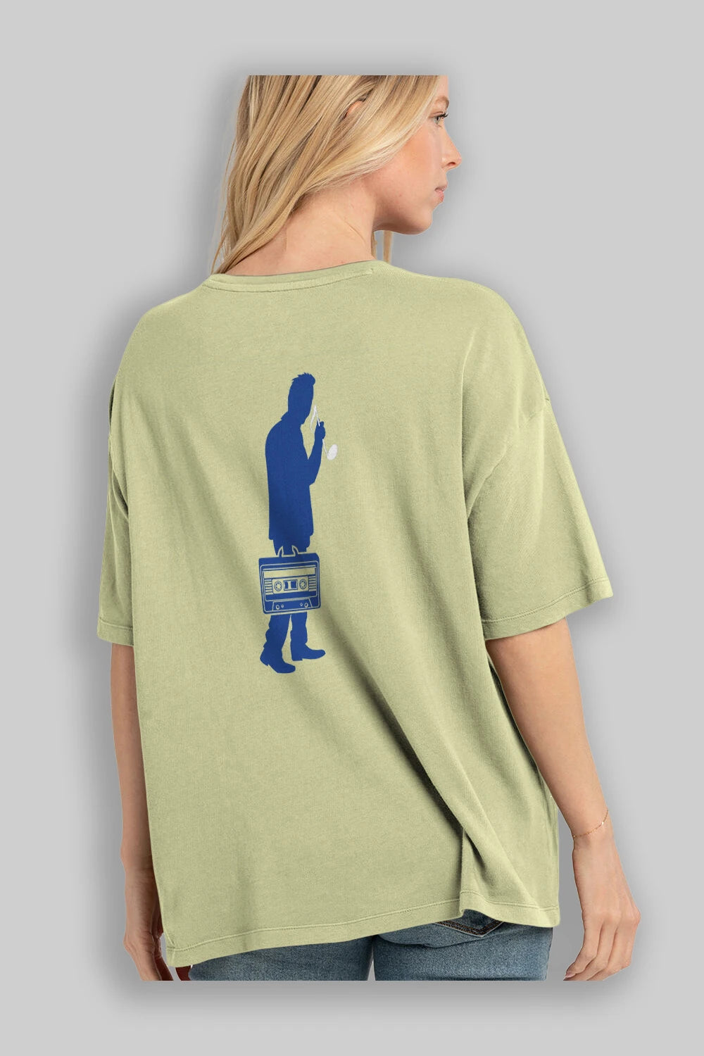 Sound Collector Arka Baskılı Oversize t-shirt %100 pamuk Erkek Kadın Unisex