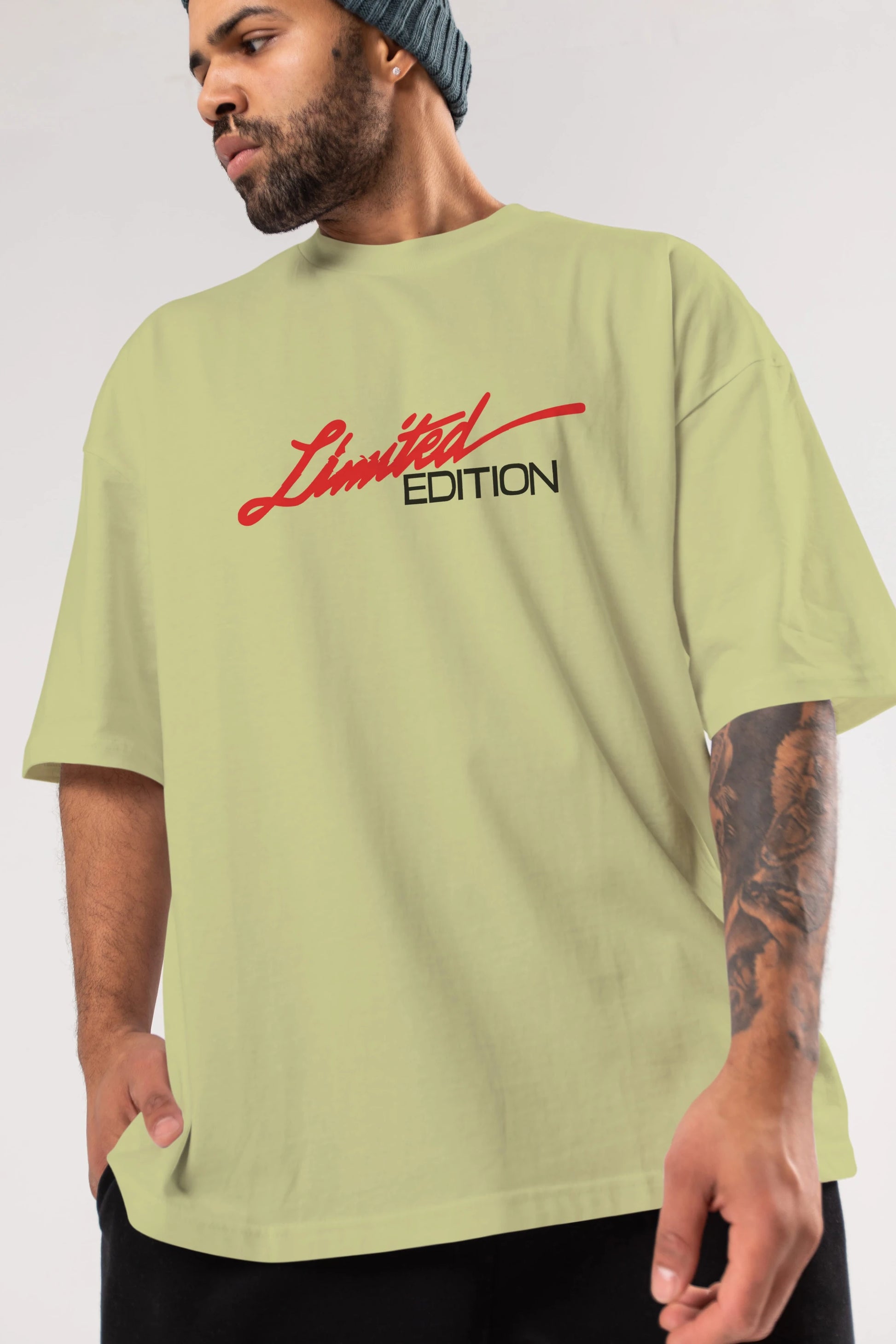 Limited Edition Ön Baskılı Oversize t-shirt %100 pamuk Erkek Kadın Unisex