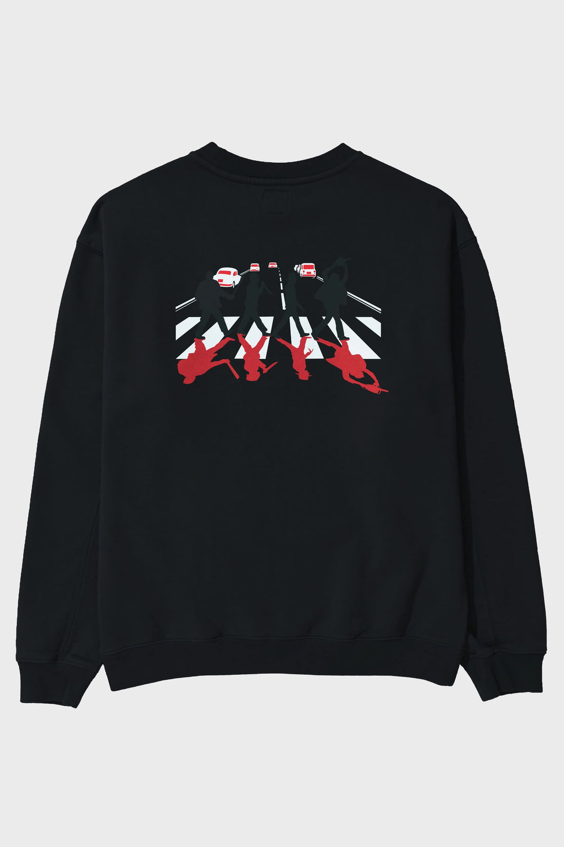 Abbey Road Killer Red Arka Baskılı Oversize Sweatshirt Erkek Kadın Unisex