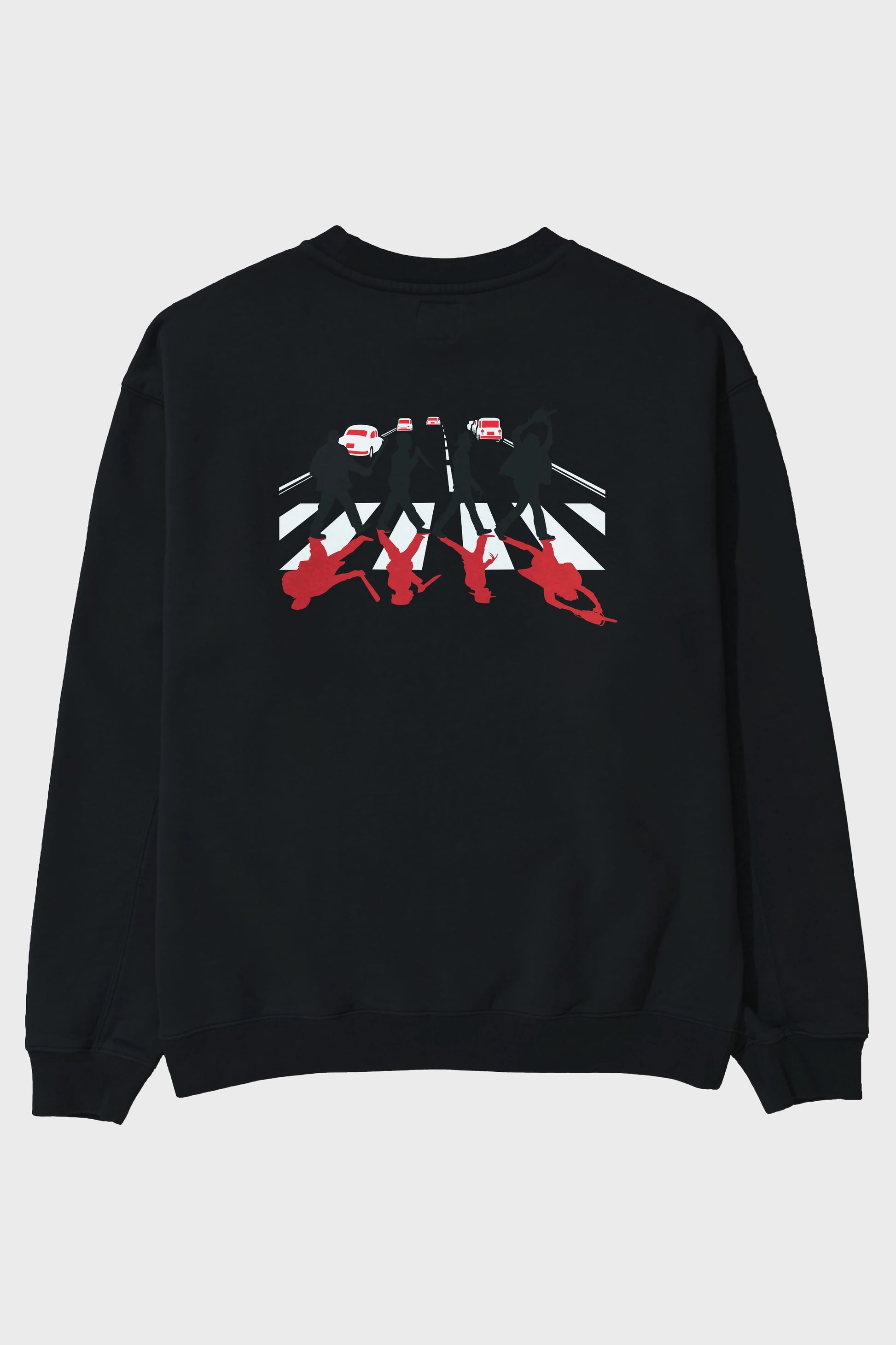 Abbey Road Killer Red Arka Baskılı Oversize Sweatshirt Erkek Kadın Unisex