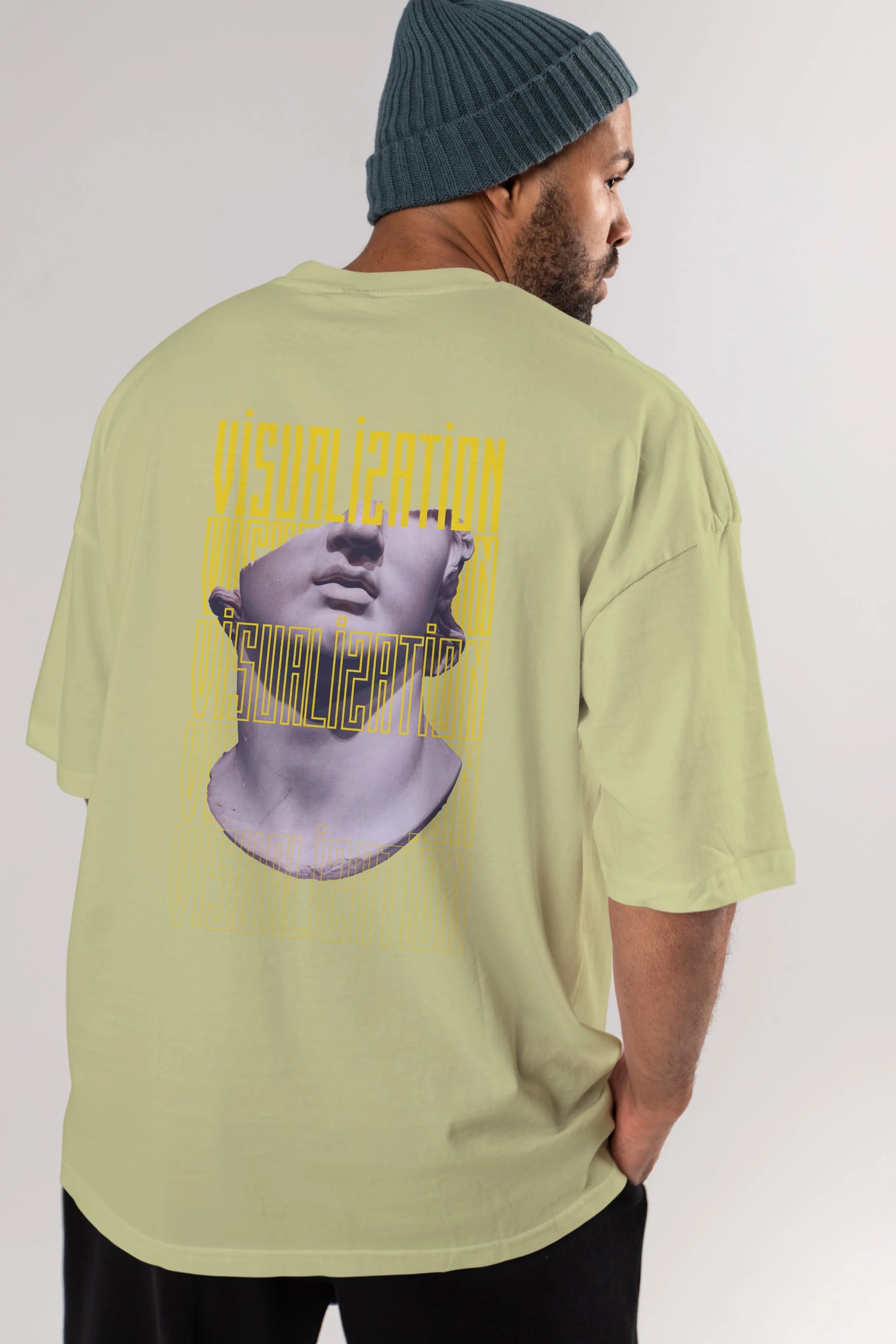 Visualization Yazılı Arka Baskılı Oversize t-shirt Erkek Kadın Unisex