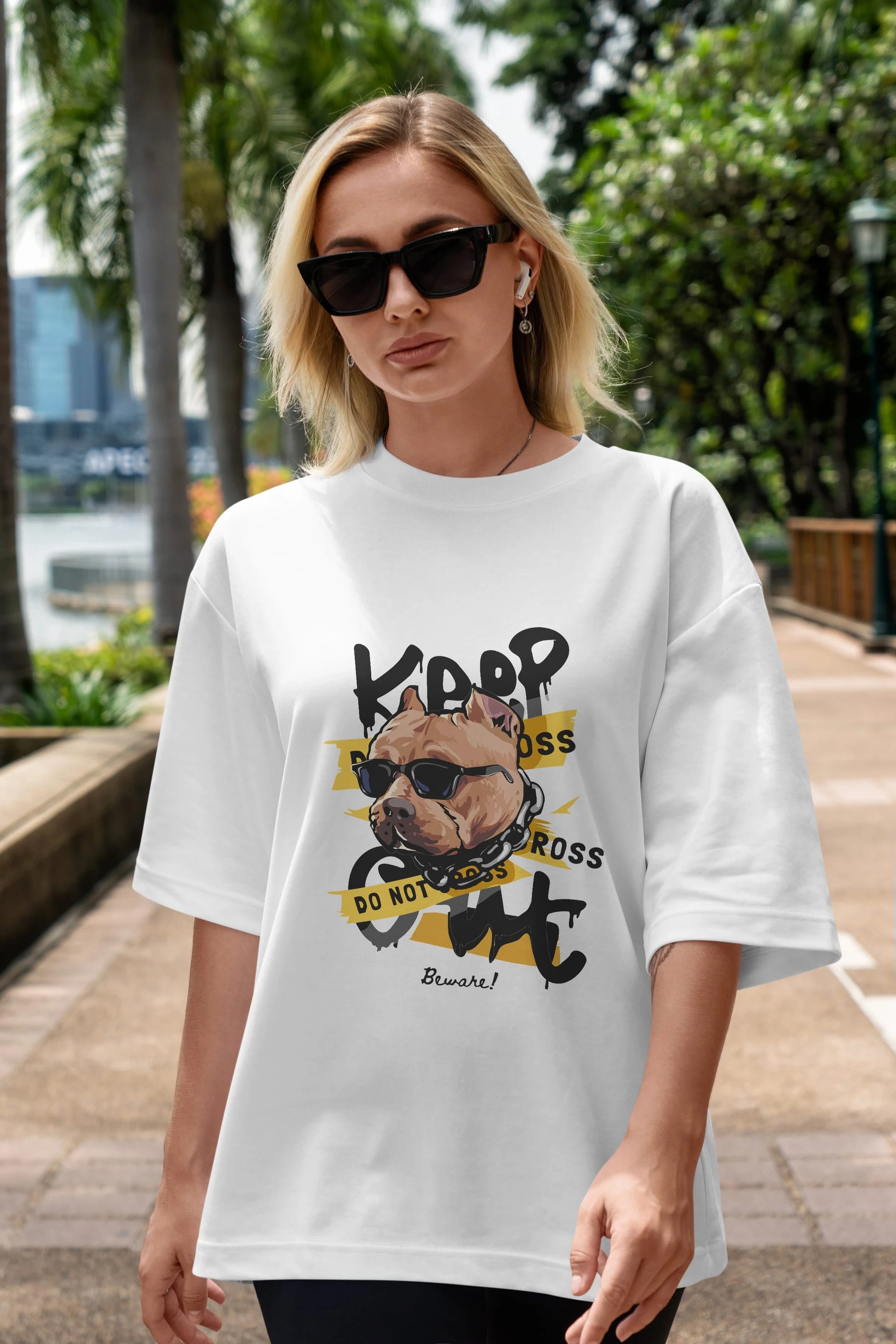 Teddy Bear Keep Ön Baskılı Oversize t-shirt Erkek Kadın Unisex %100 Pamuk