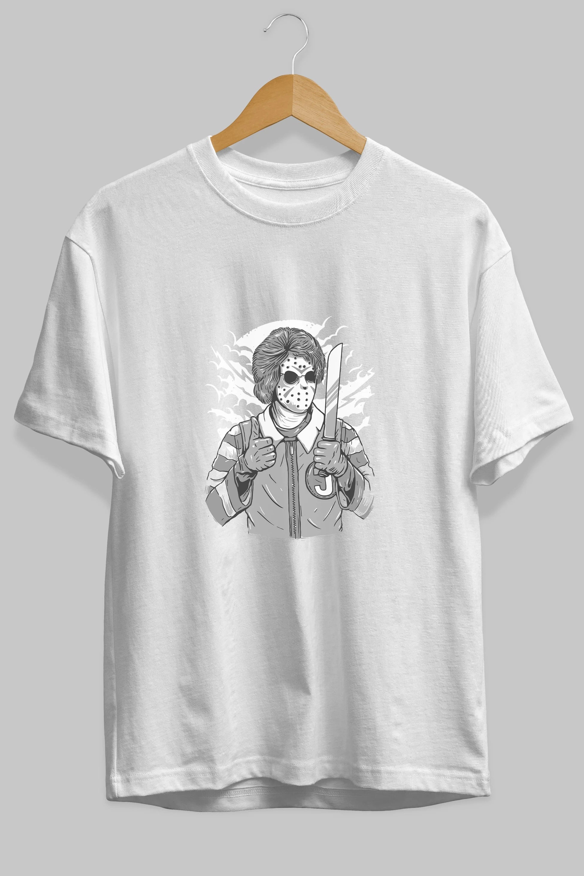 Clown Killer Ön Baskılı Oversize t-shirt Erkek Kadın Unisex %100 Pamuk tişort