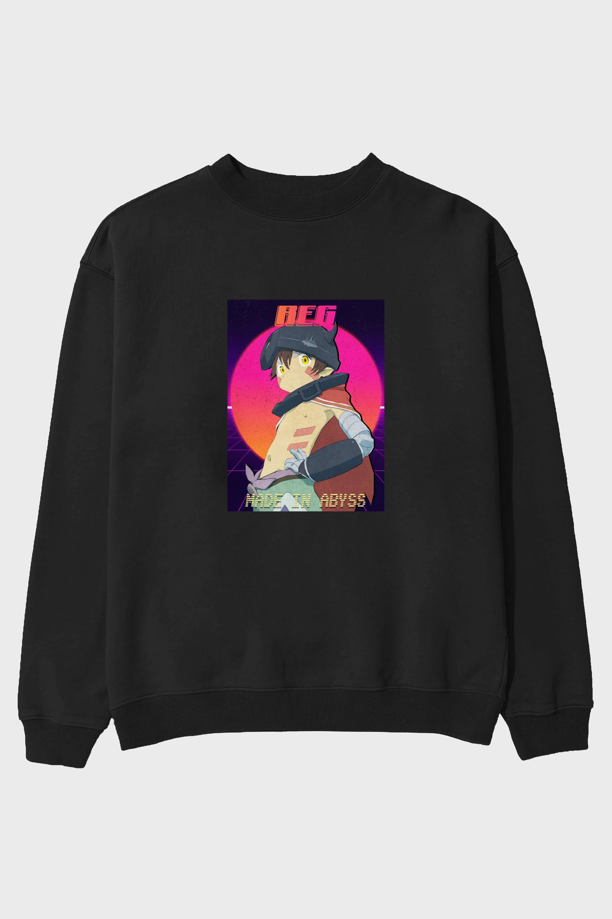 Reg 7 Anime Ön Baskılı Oversize Sweatshirt Erkek Kadın Unisex