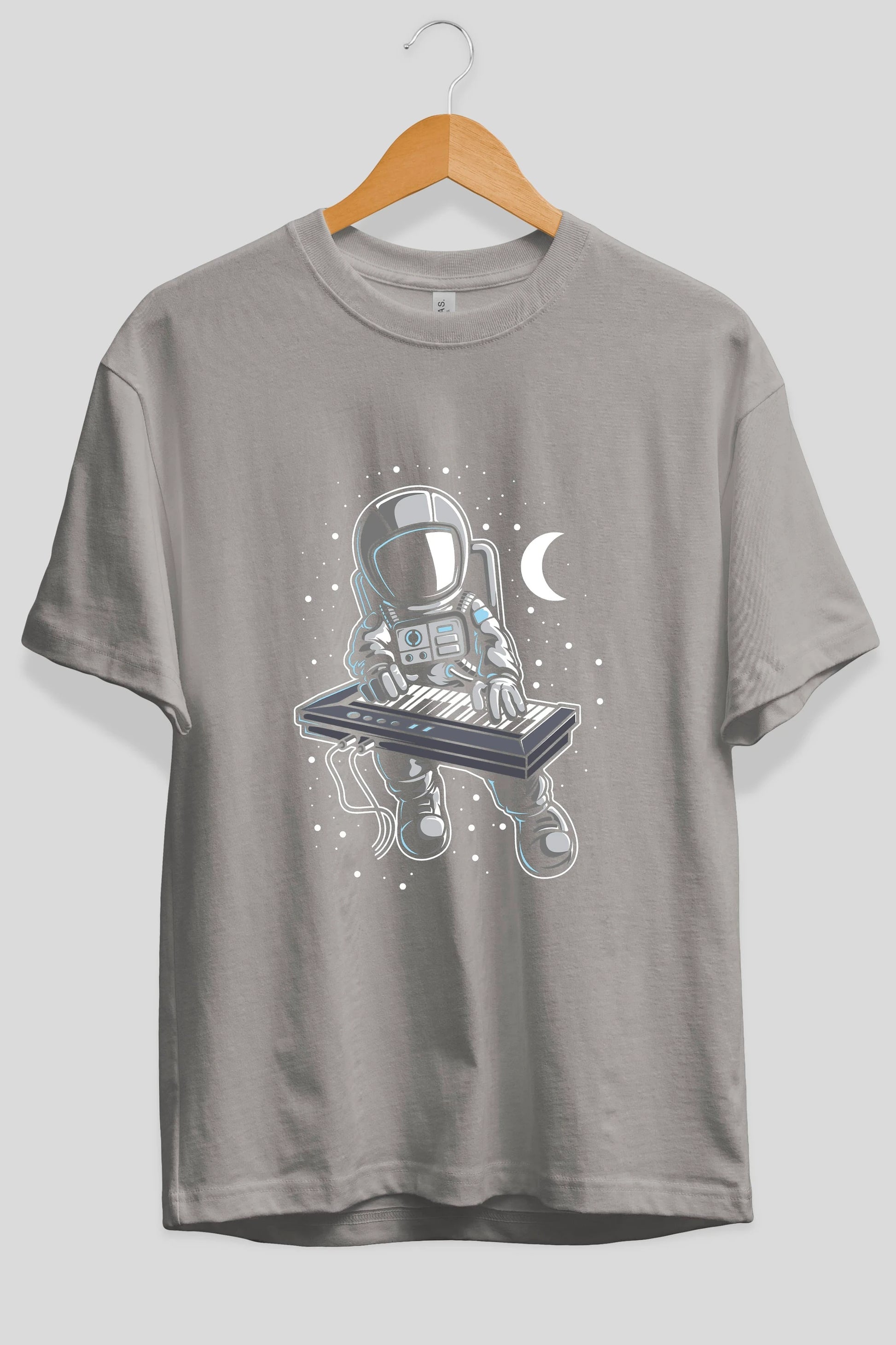 Astronaut Keyboard (2) Ön Baskılı Oversize t-shirt Erkek Kadın Unisex