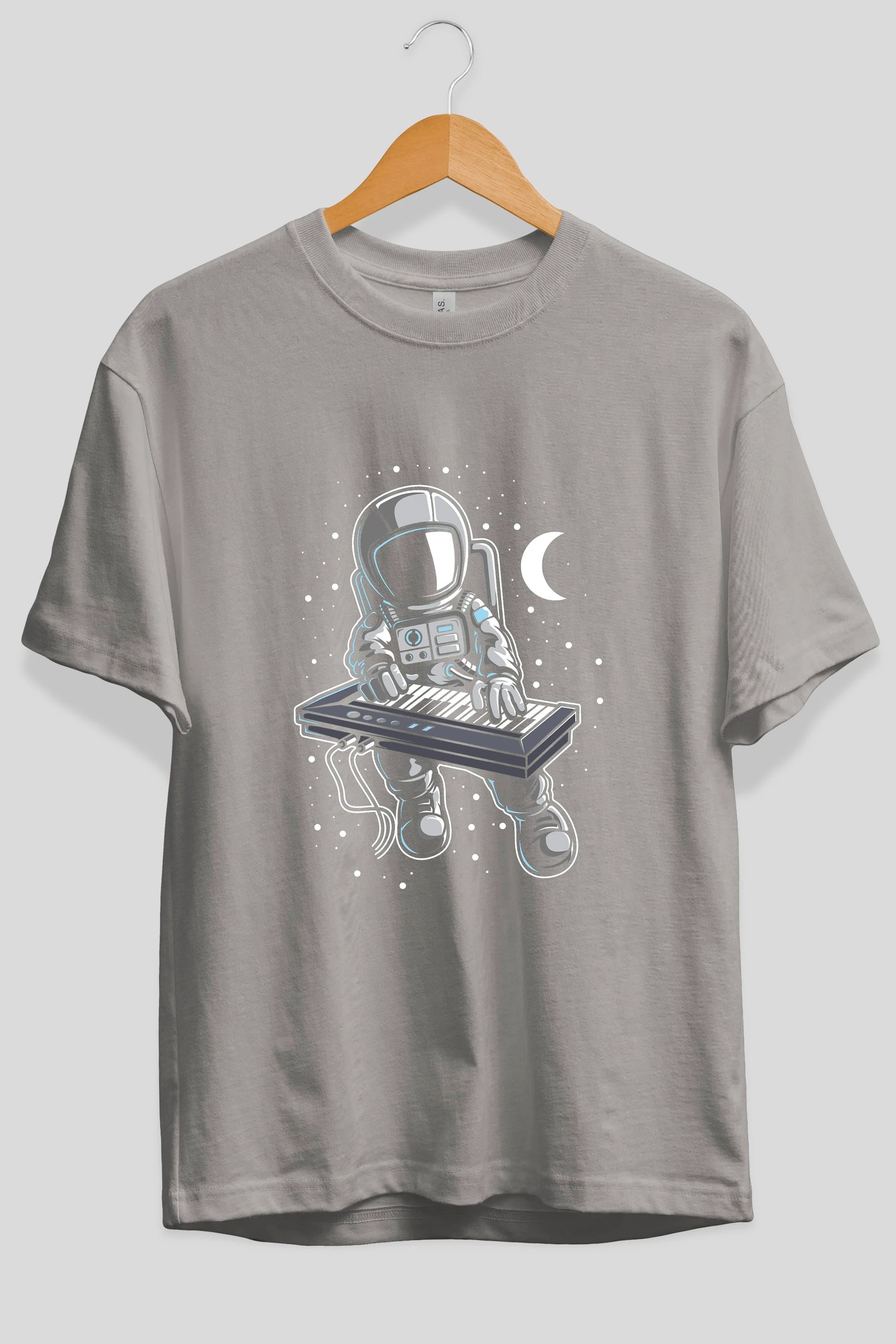 Astronaut Keyboard (2) Ön Baskılı Oversize t-shirt Erkek Kadın Unisex