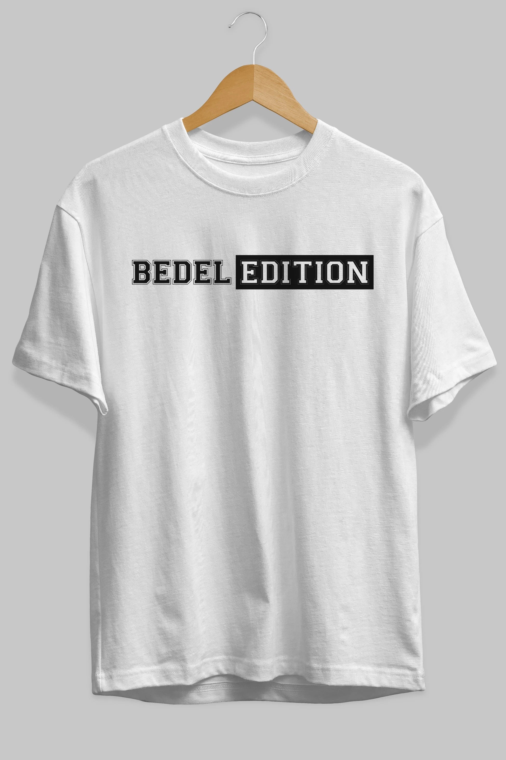 Bedel Edition Ön Baskılı Oversize t-shirt %100 pamuk Erkek Kadın Unisex