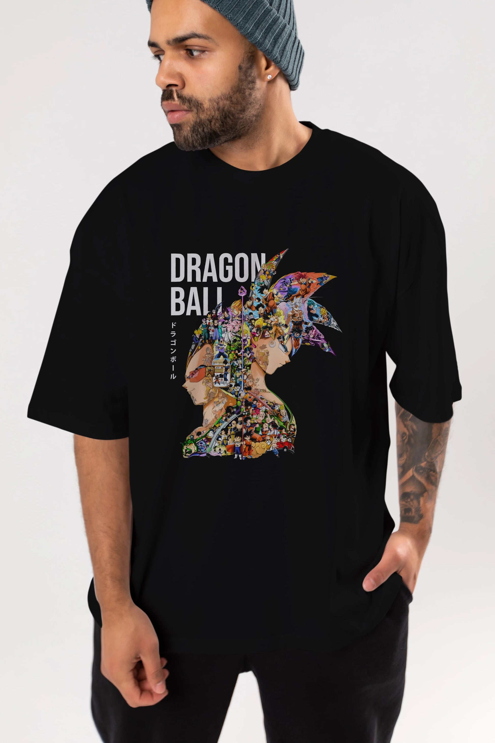 DRAGON BALL ART (5) Anime Ön Baskılı Oversize t-shirt %100 pamuk Erkek Kadın Unisex