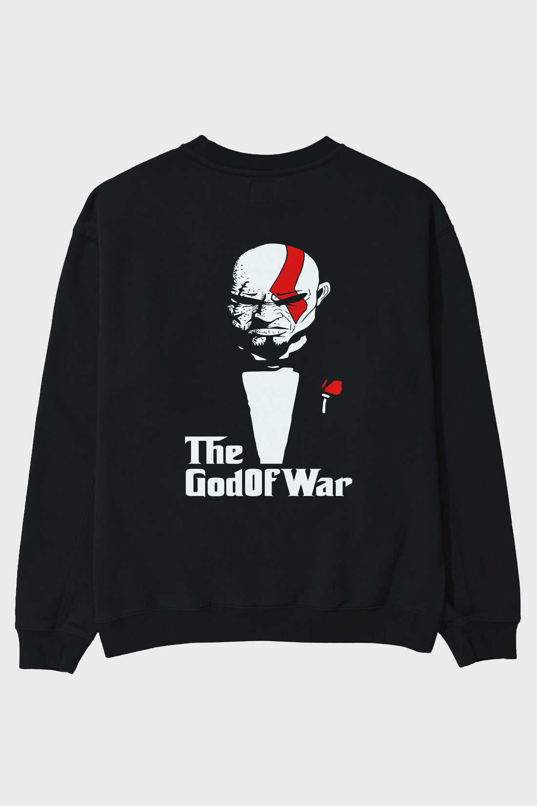 The God of War Arka Baskılı Oversize Sweatshirt Erkek Kadın Unisex
