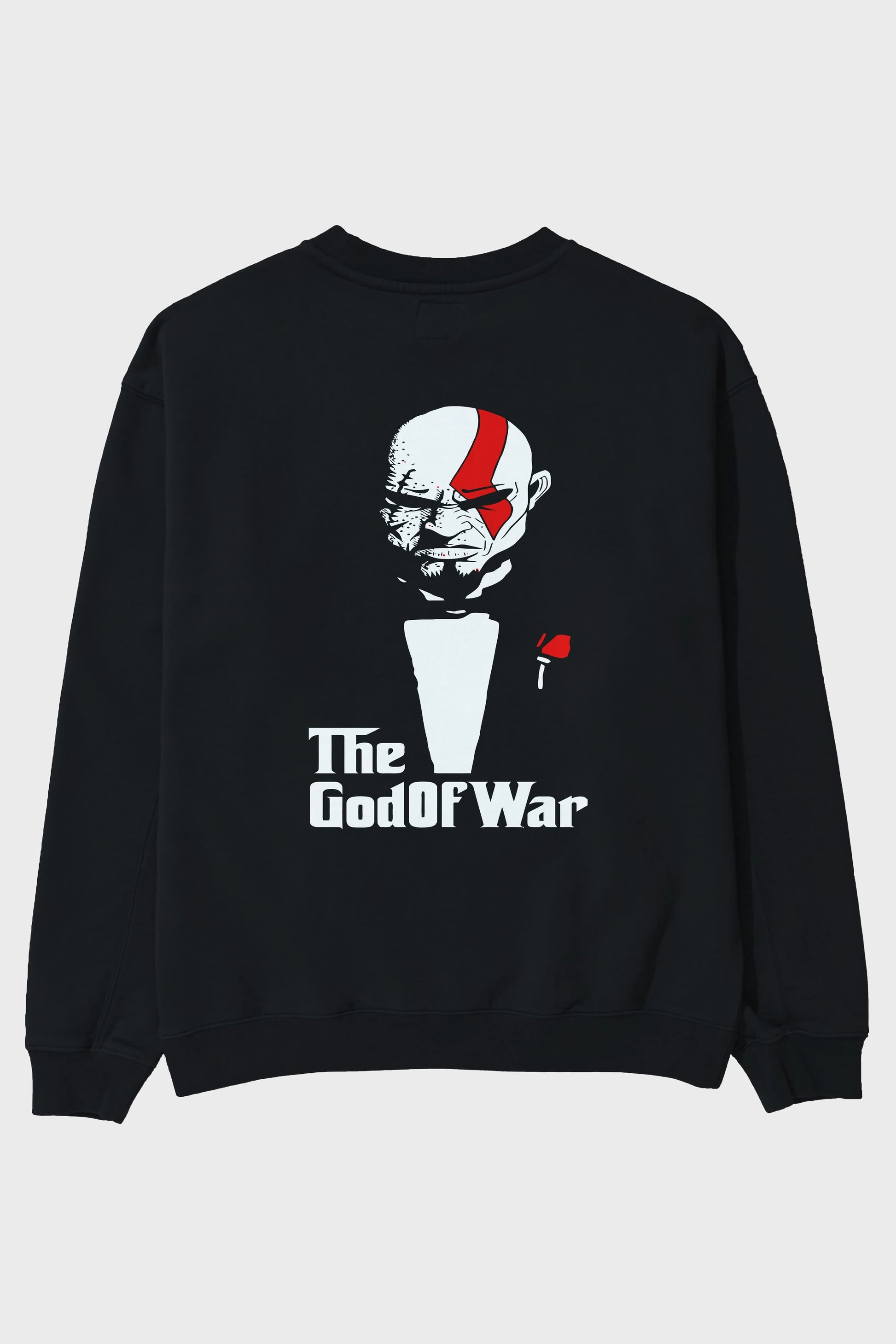 The God of War Arka Baskılı Oversize Sweatshirt Erkek Kadın Unisex