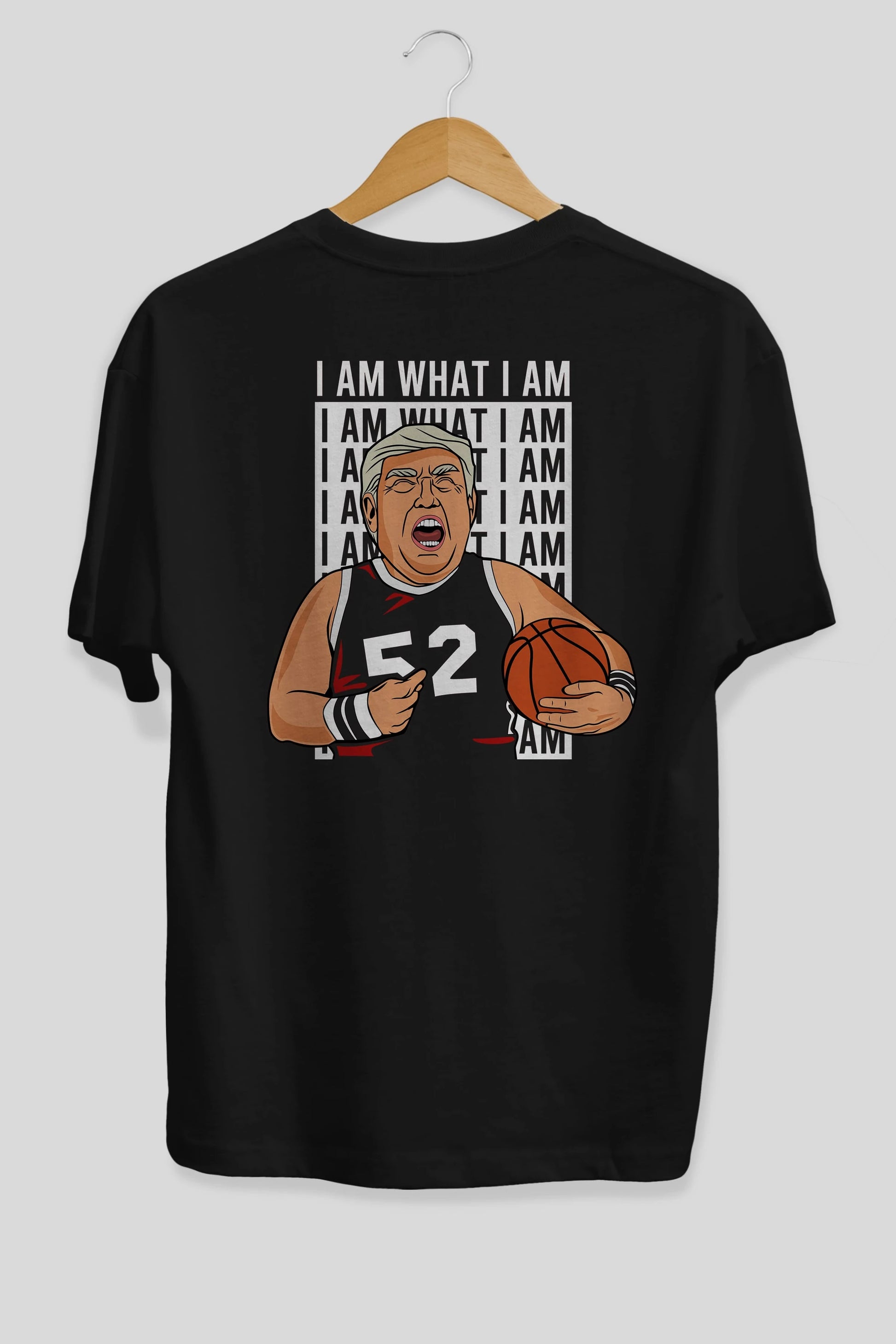 Trump Basketball Arka Baskılı Oversize t-shirt Erkek Kadın Unisex %100 Pamuk tişort