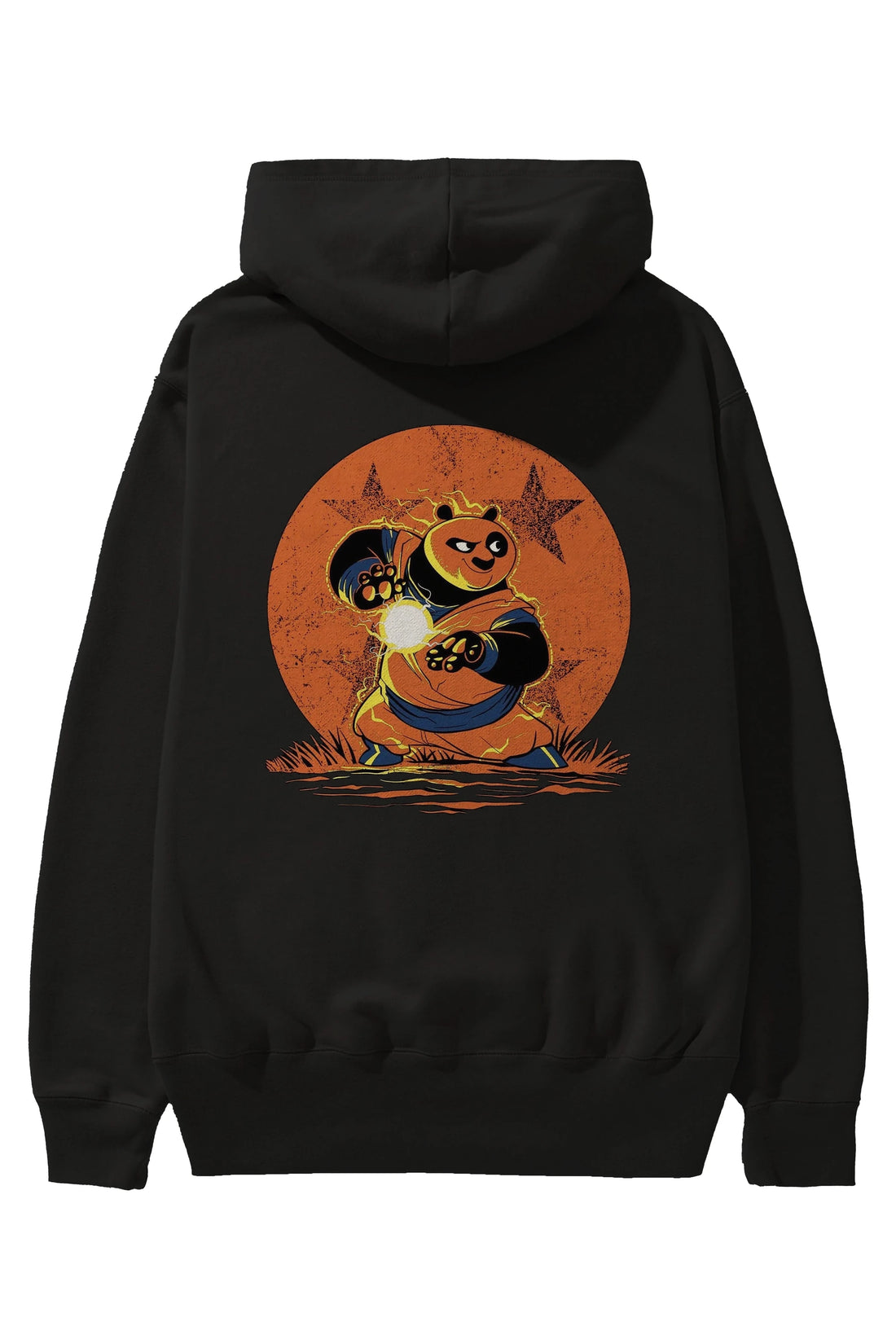 Kung Fu Panda Arka Baskılı Hoodie Oversize Kapüşonlu Sweatshirt Erkek Kadın Unisex