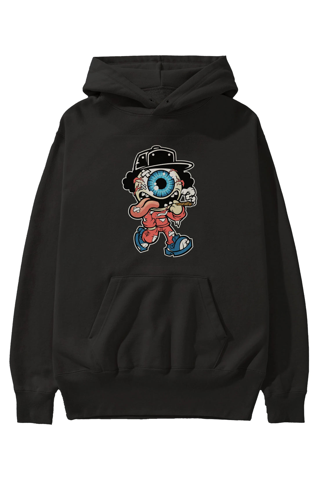 Eyeball Monster Ön Baskılı Hoodie Oversize Kapüşonlu Sweatshirt Erkek Kadın Unisex