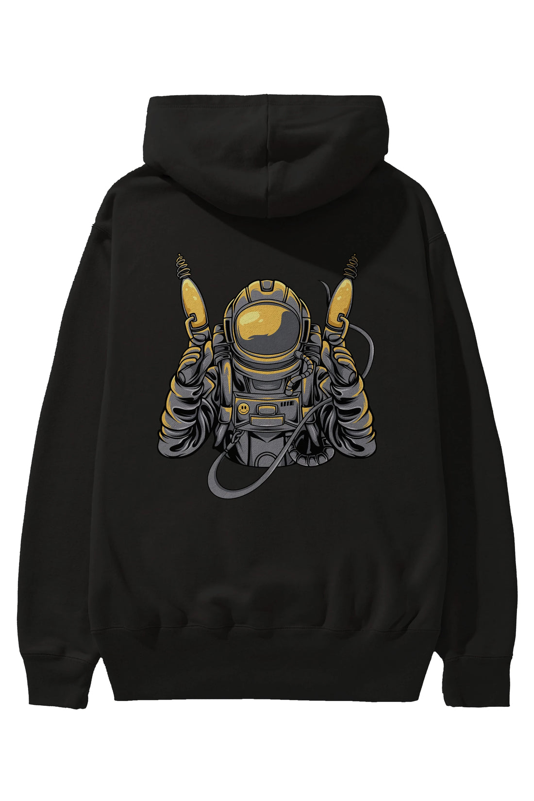 Alien Hunter Arka Baskılı Hoodie Oversize Kapüşonlu Sweatshirt Erkek Kadın Unisex