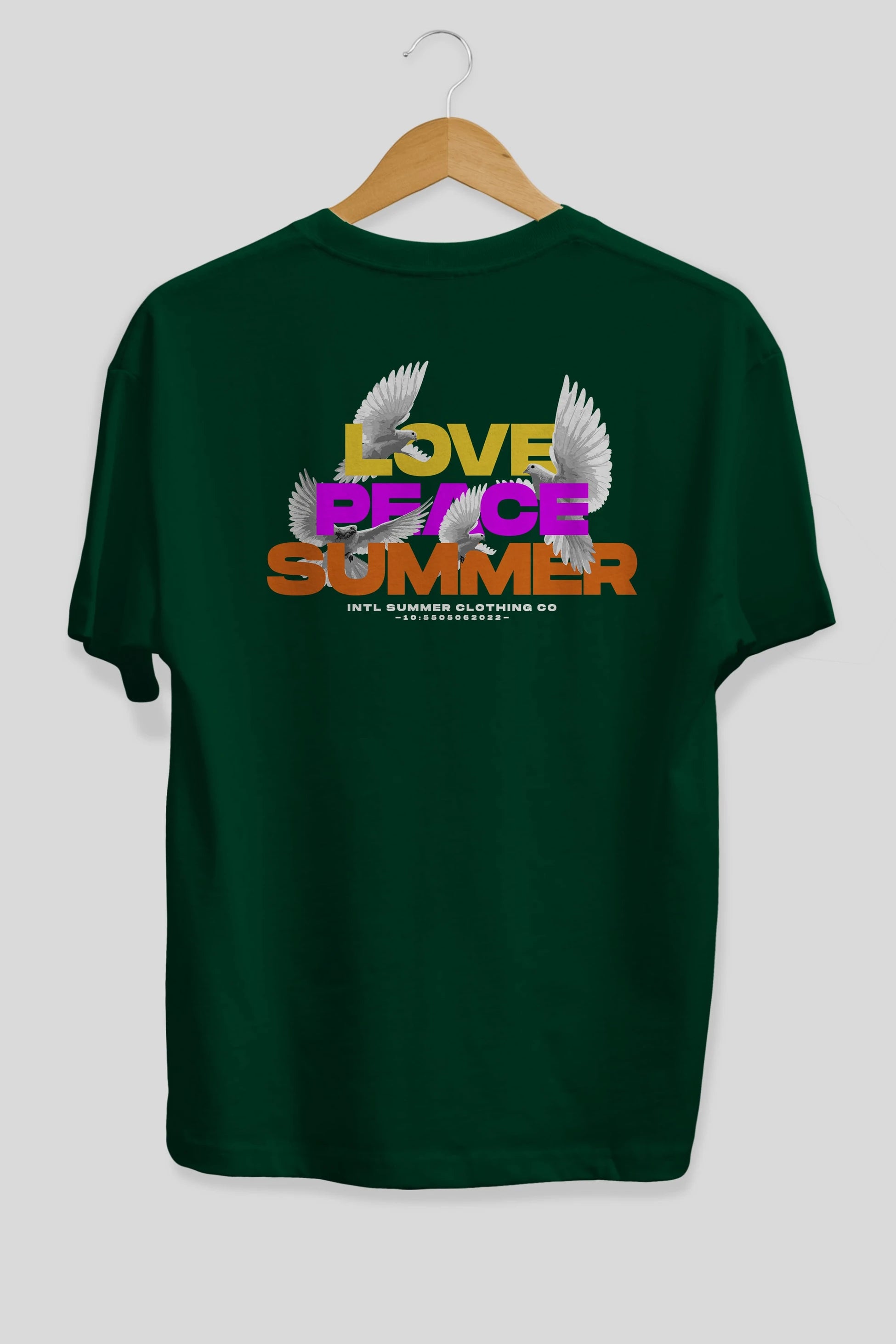 Love Peace Summer Arka Baskılı Oversize t-shirt Erkek Kadın Unisex
