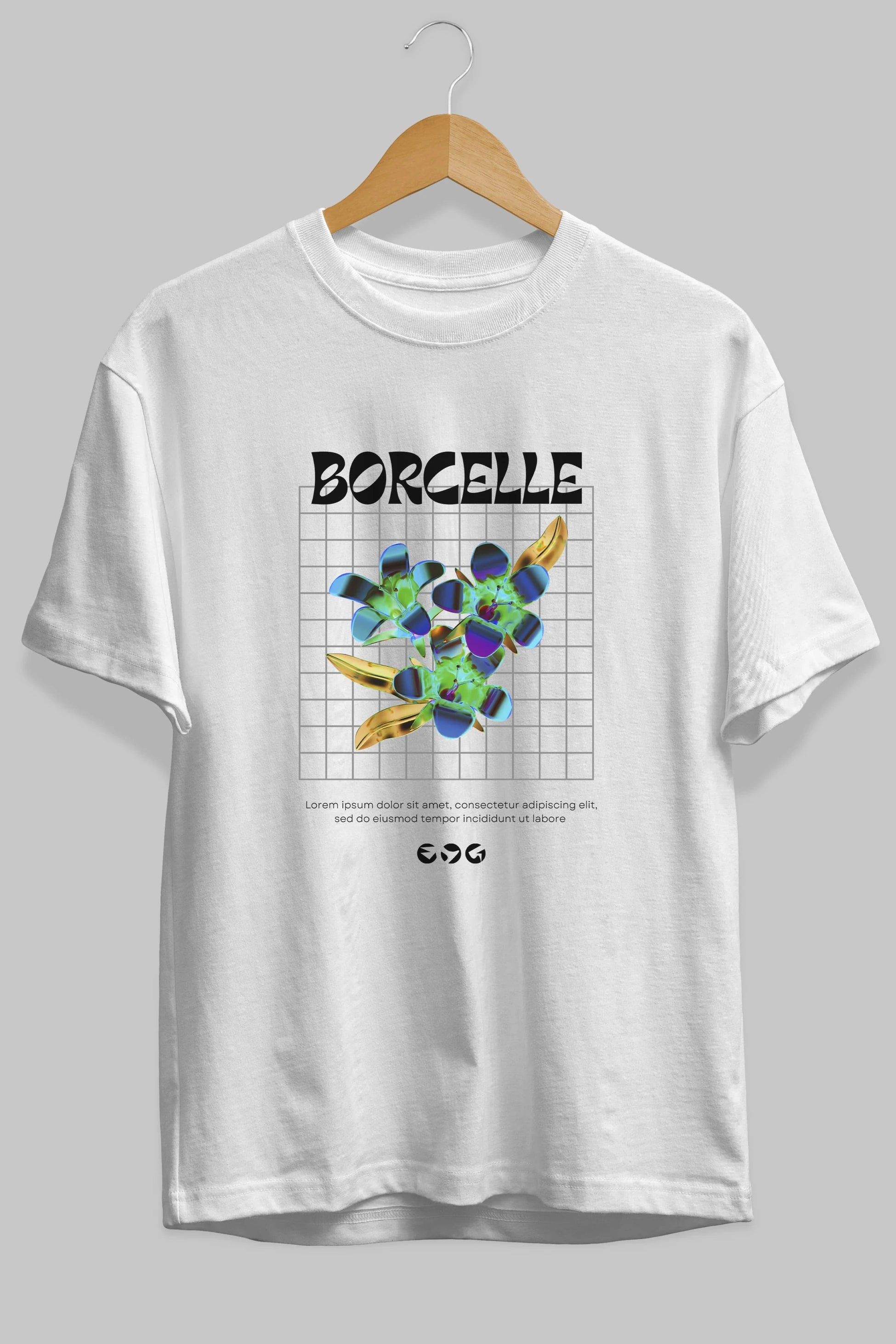 Borcelle Streetwear Ön Baskılı Oversize t-shirt Erkek Kadın Unisex