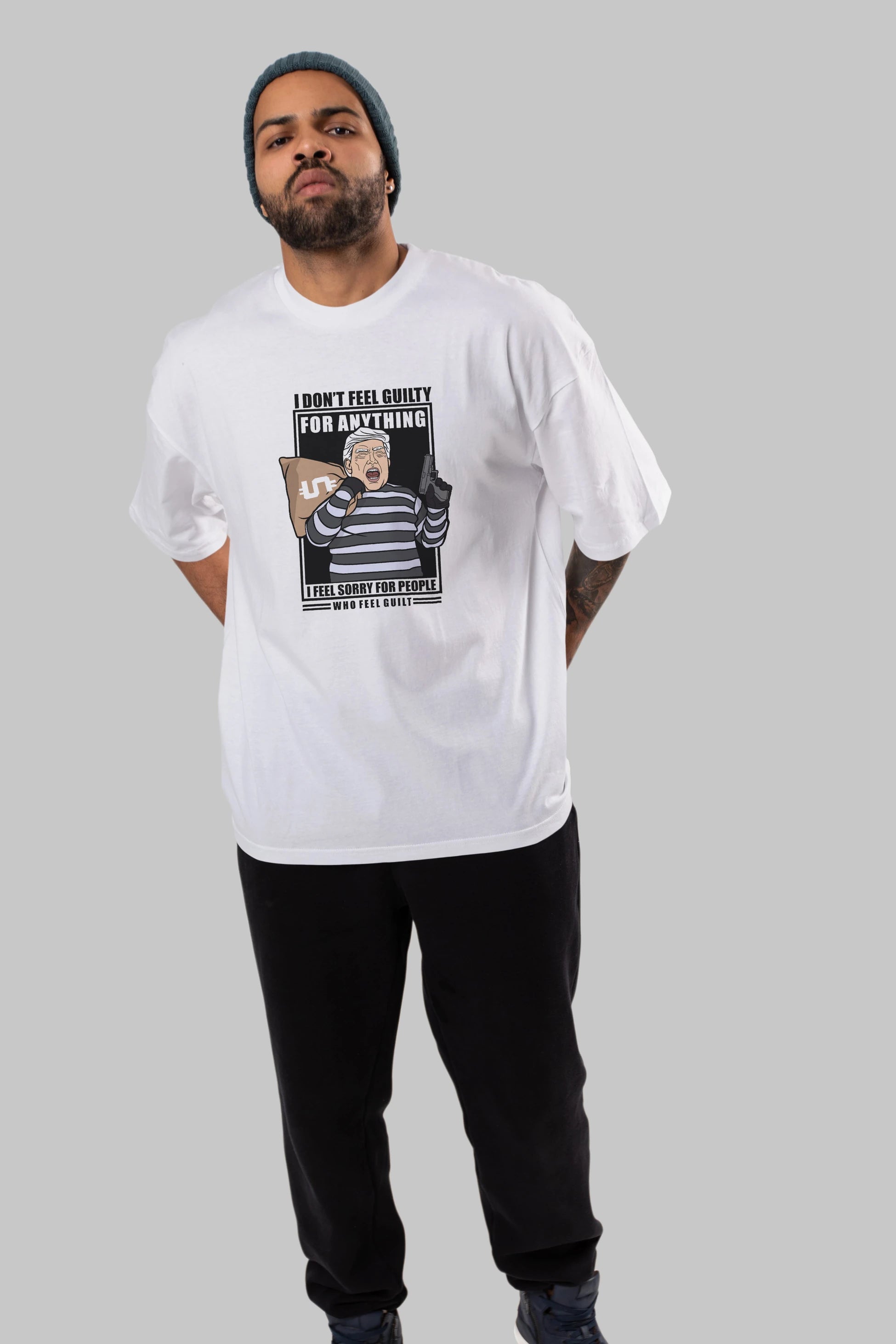 Criminal Trump Ön Baskılı Oversize t-shirt Erkek Kadın Unisex %100 Pamuk tişort