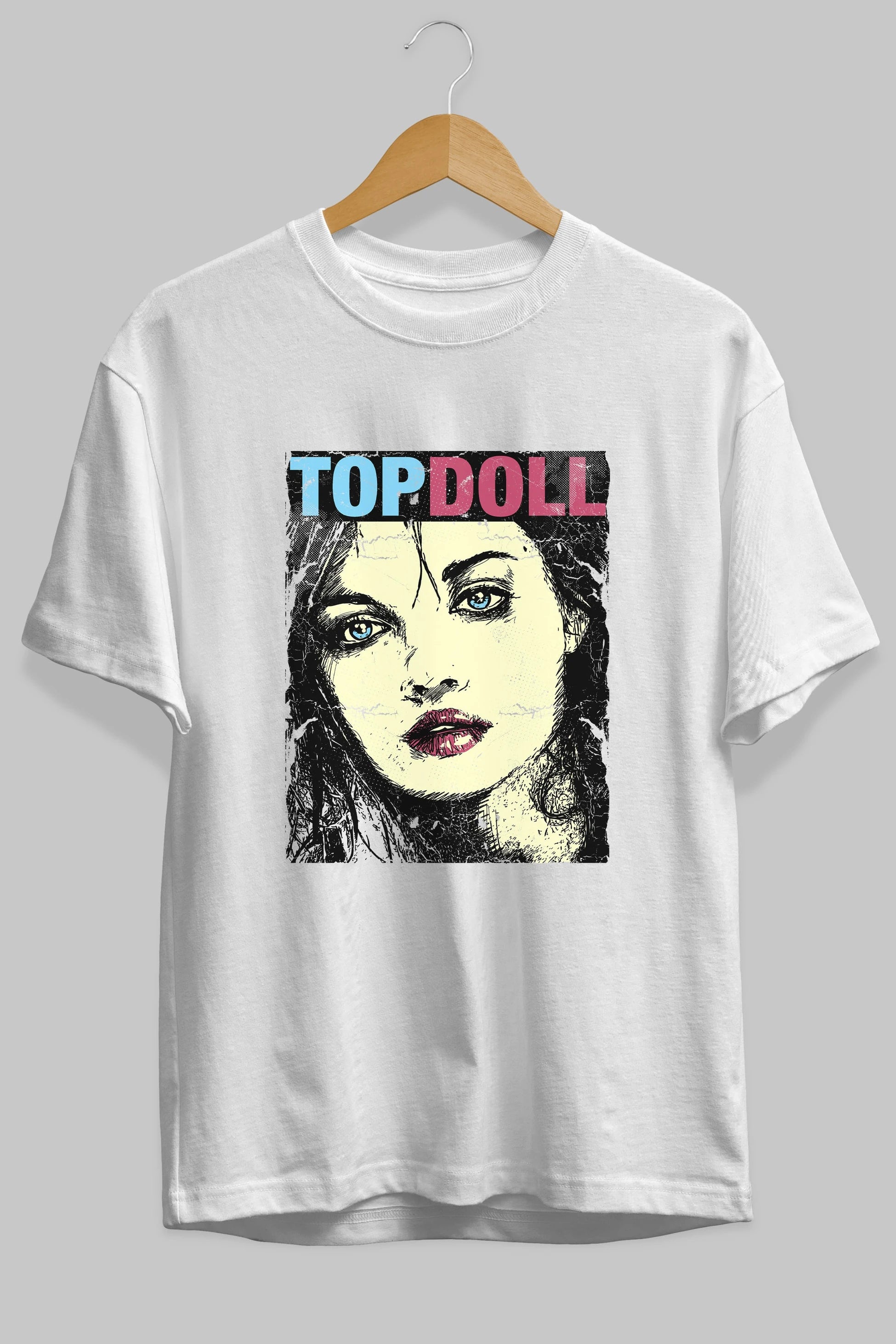 Topdoll Streetwear Ön Baskılı Oversize t-shirt Erkek Kadın Unisex