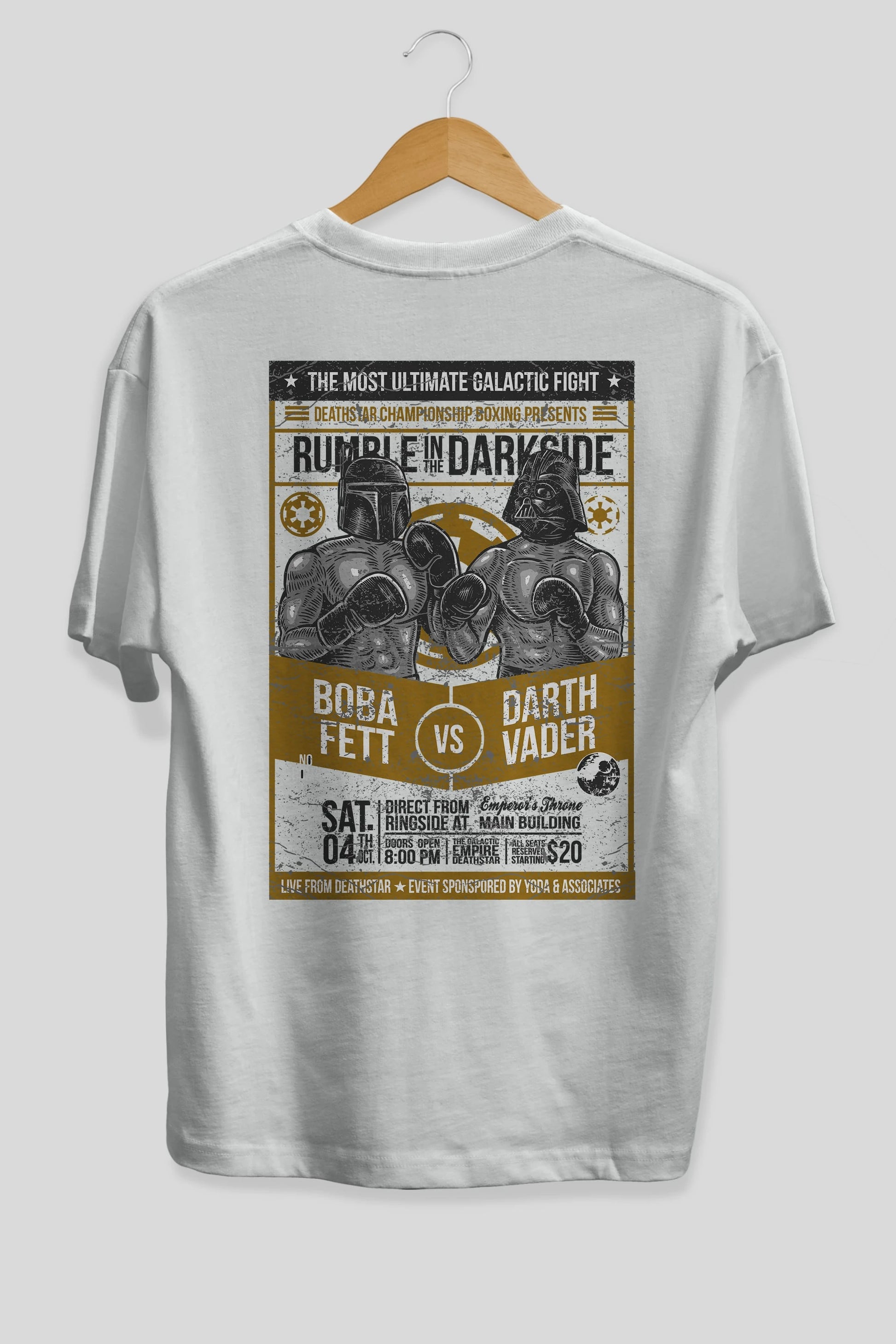 Rumble In The Darkside Arka Baskılı Oversize t-shirt Erkek Kadın Unisex %100 Pamuk