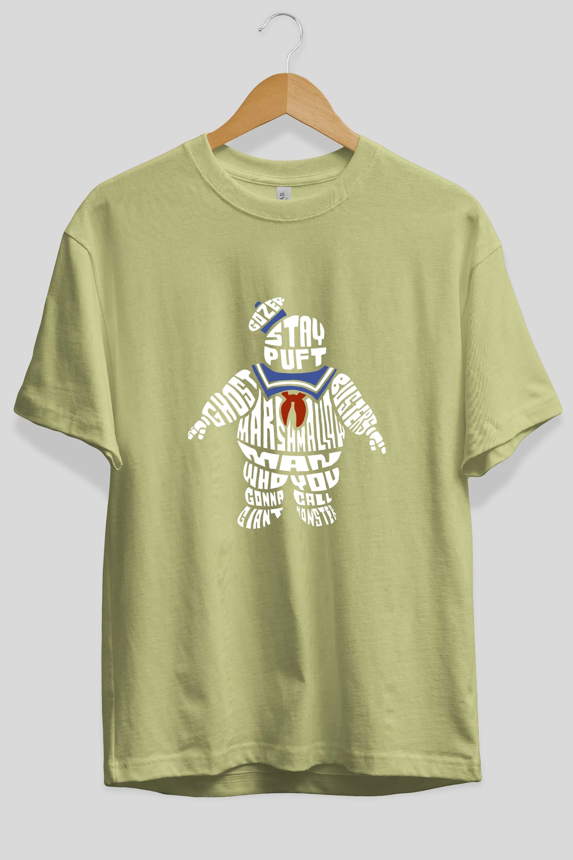 Stay Puft Ön Baskılı Oversize t-shirt %100 pamuk Erkek Kadın Unisex