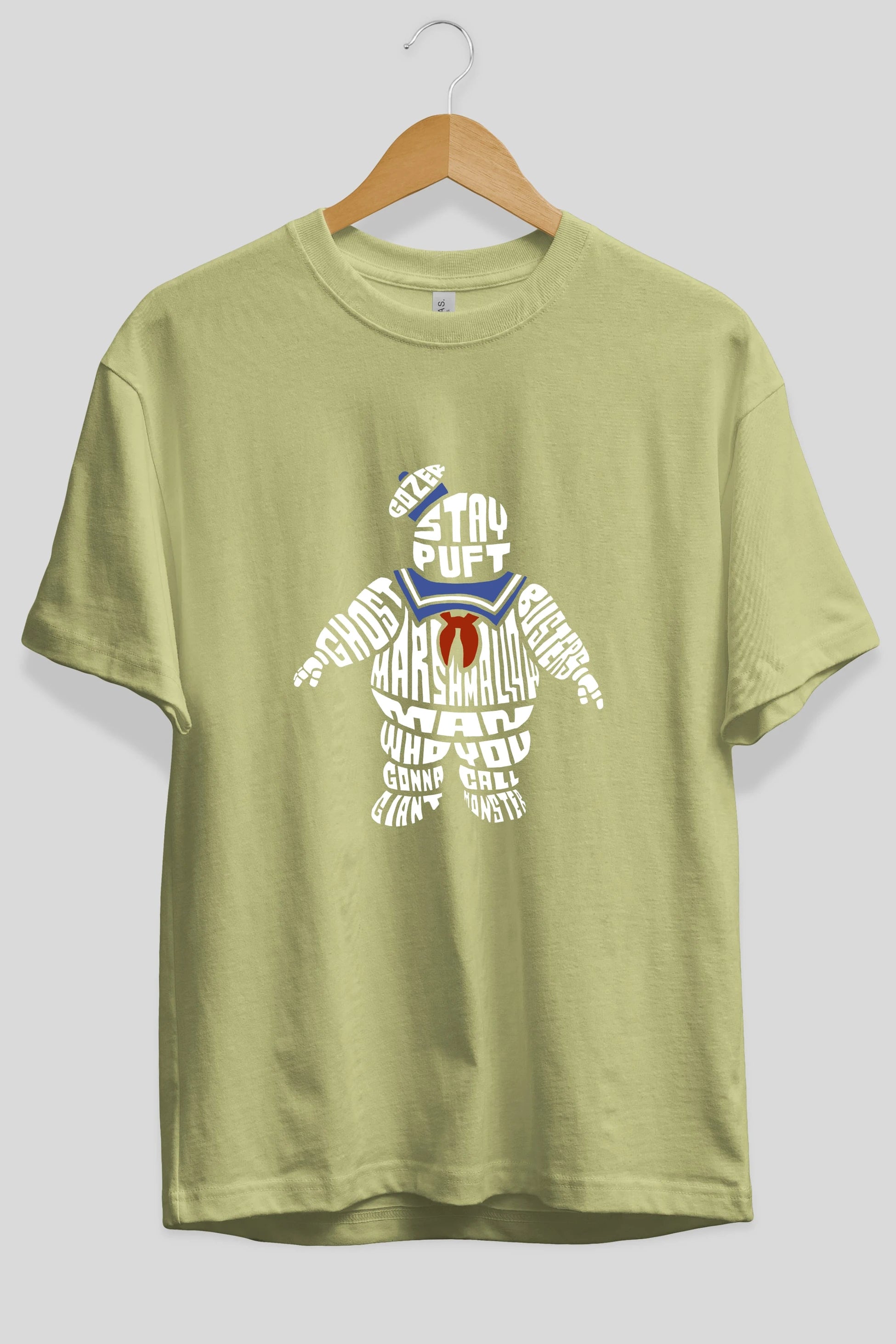 Stay Puft Ön Baskılı Oversize t-shirt %100 pamuk Erkek Kadın Unisex