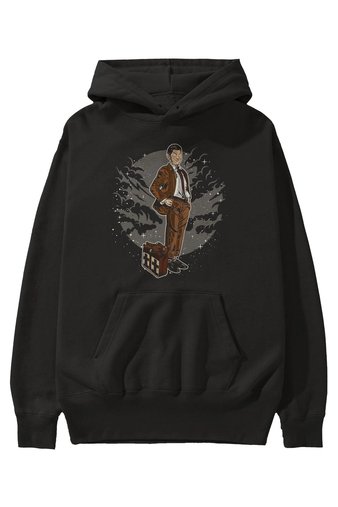 Mr Bean Ön Baskılı Hoodie Oversize Kapüşonlu Sweatshirt Erkek Kadın Unisex