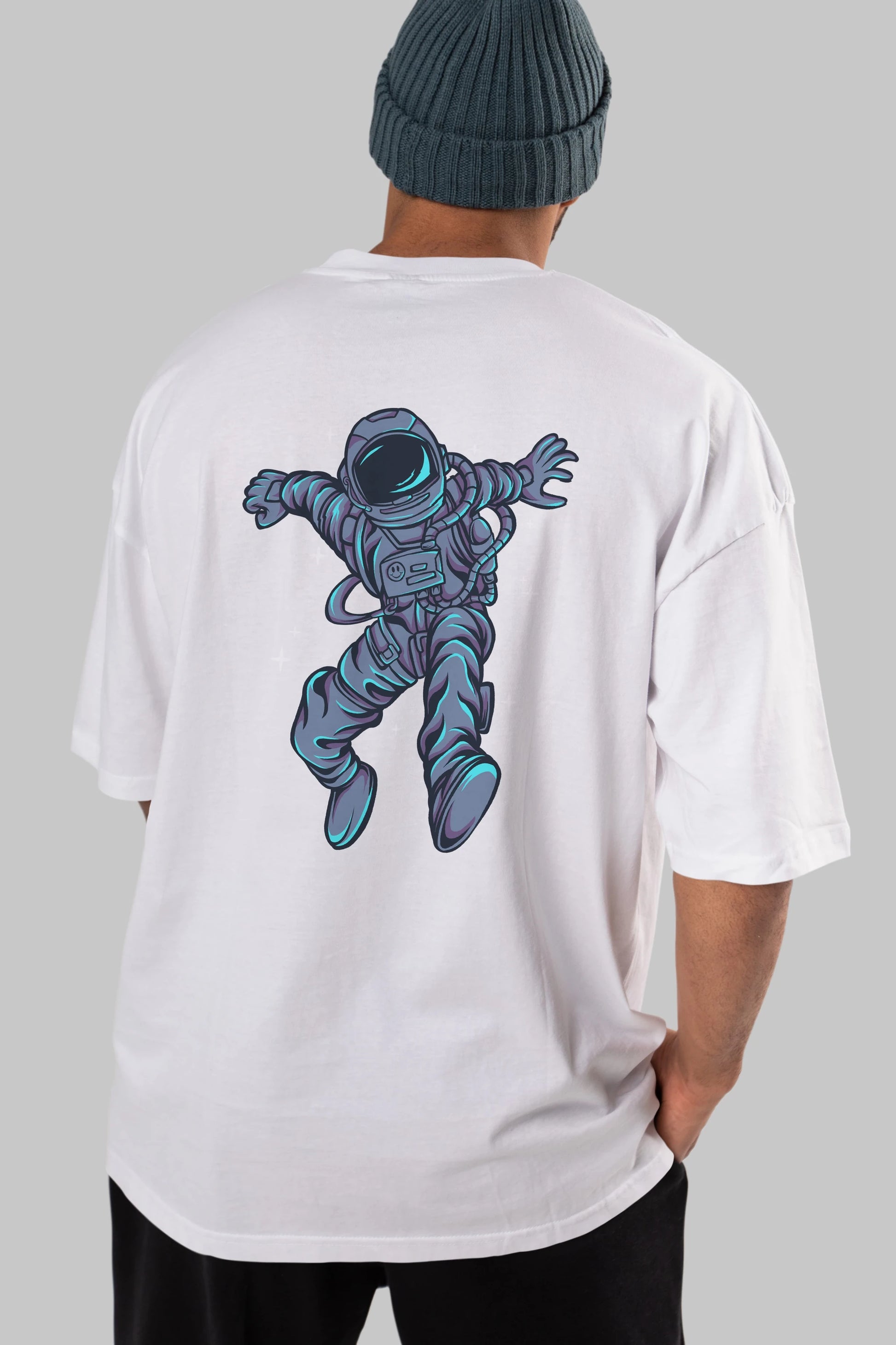 Astrostars tshirt Arka Baskılı Oversize t-shirt Erkek Kadın Unisex