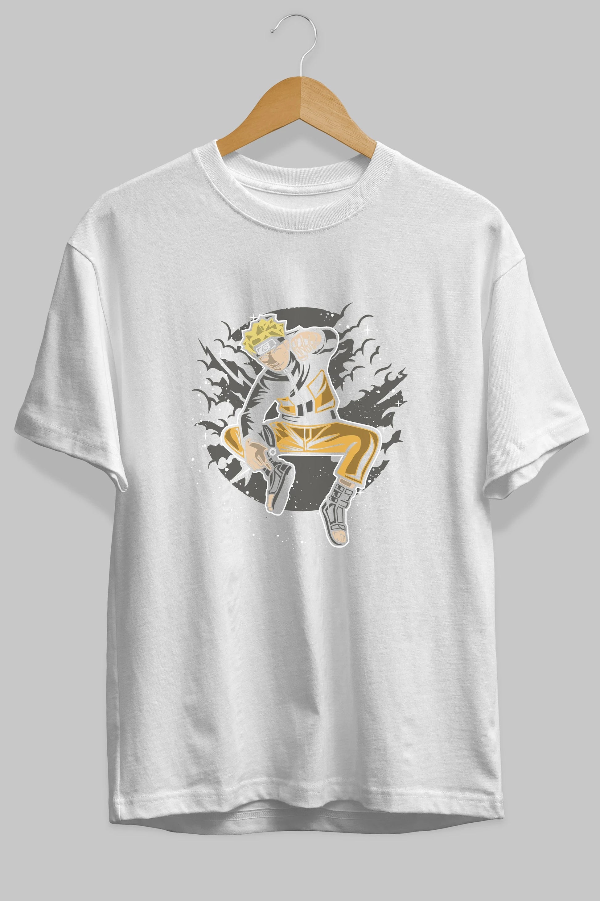 NARUTO Ön Baskılı Oversize t-shirt Erkek Kadın Unisex %100 Pamuk tişort