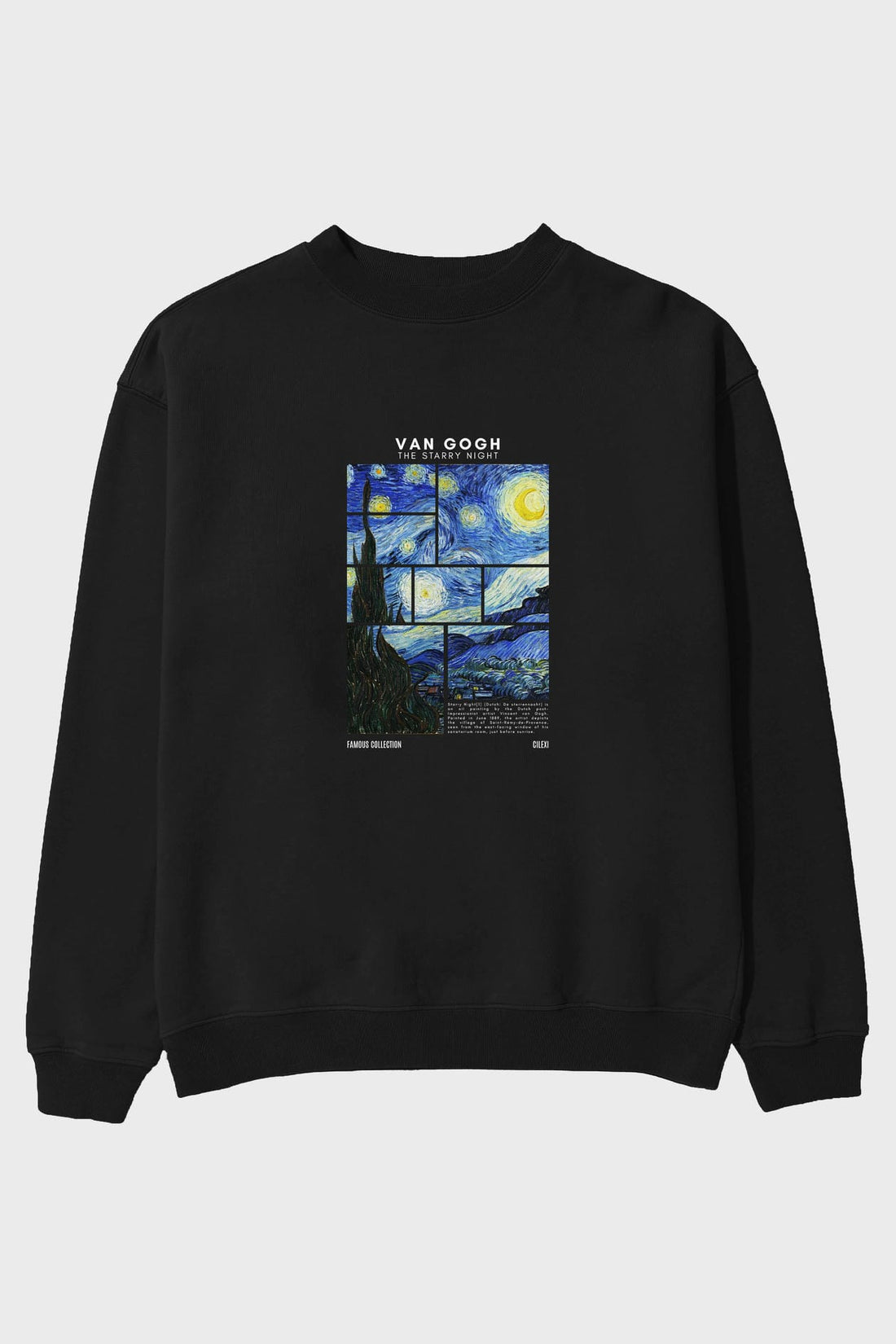 Van Gogh The Starry Night ön Baskılı Oversize Sweatshirt Erkek Kadın Unisex