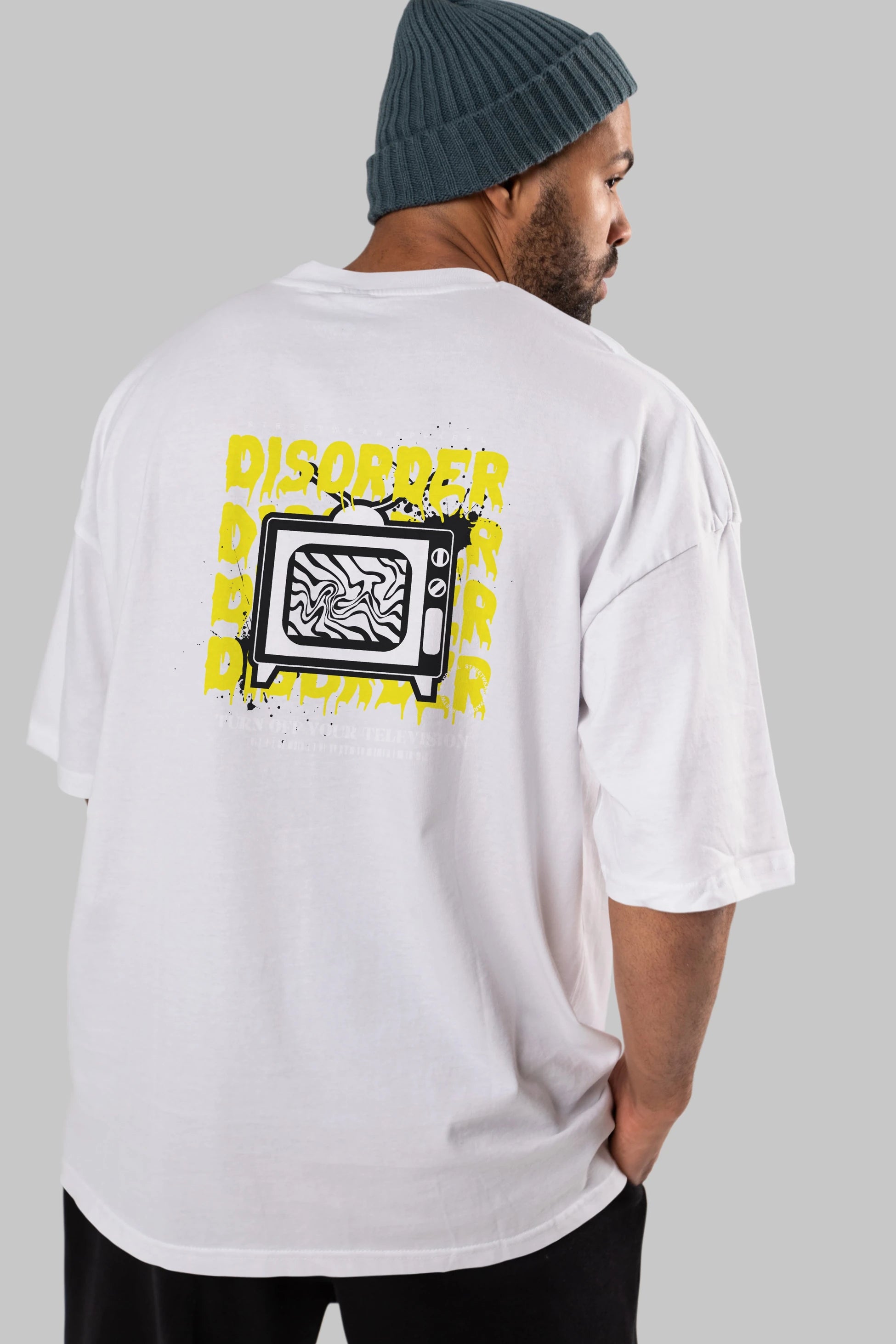 Disorder Streetwear Arka Baskılı Oversize t-shirt Erkek Kadın Unisex