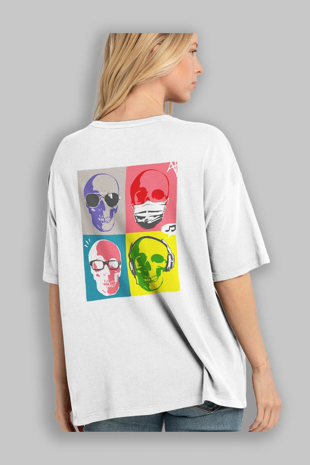Lets Rock Arka Baskılı Oversize t-shirt Erkek Kadın Unisex