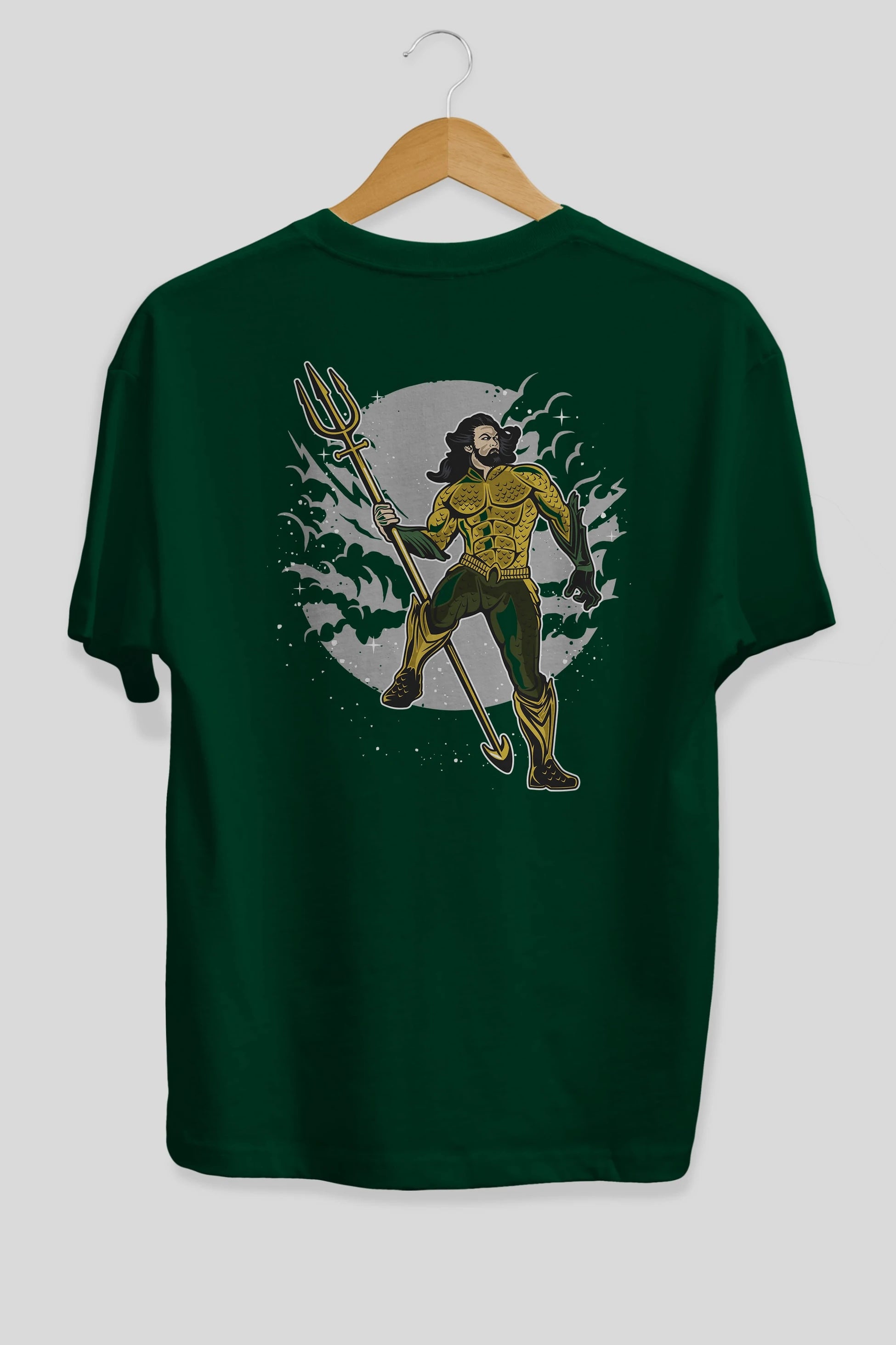 AQUAMAN Arka Baskılı Oversize t-shirt Erkek Kadın Unisex %100 Pamuk
