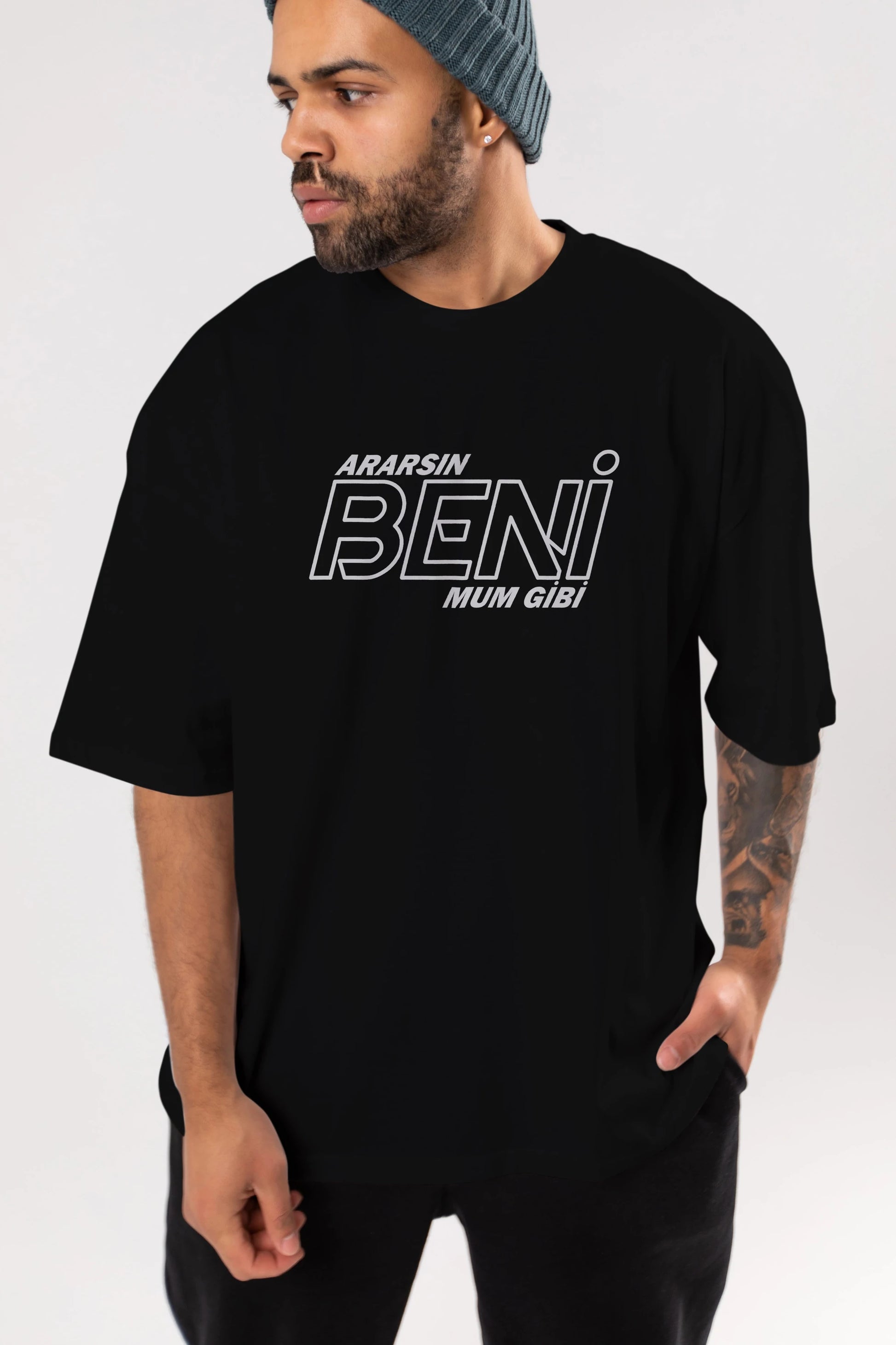Ararsın Beni Mum Gibi Ön Baskılı Oversize t-shirt %100 pamuk Erkek Kadın Unisex