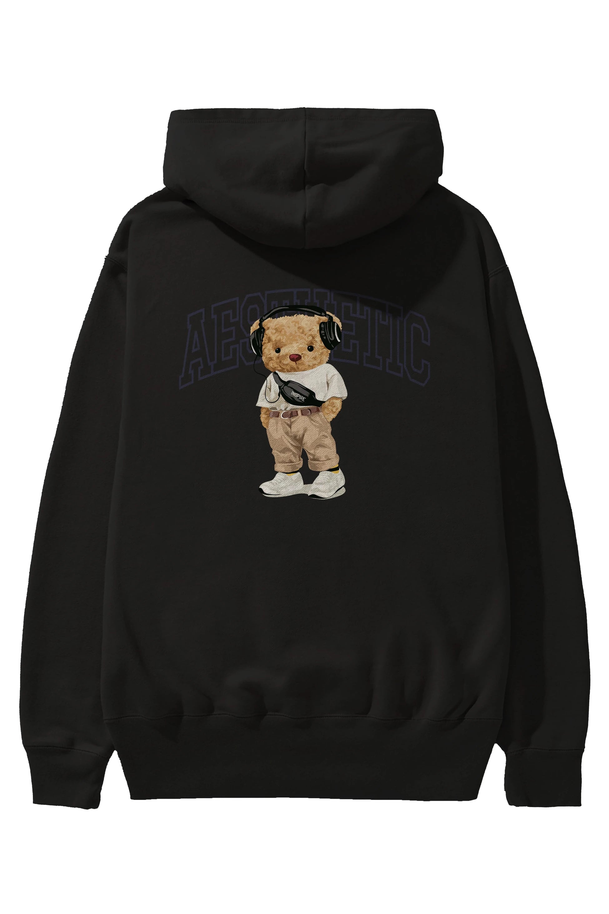 Teddy Bear Aesthetıc Arka Baskılı Hoodie Oversize Kapüşonlu Sweatshirt Erkek Kadın Unisex