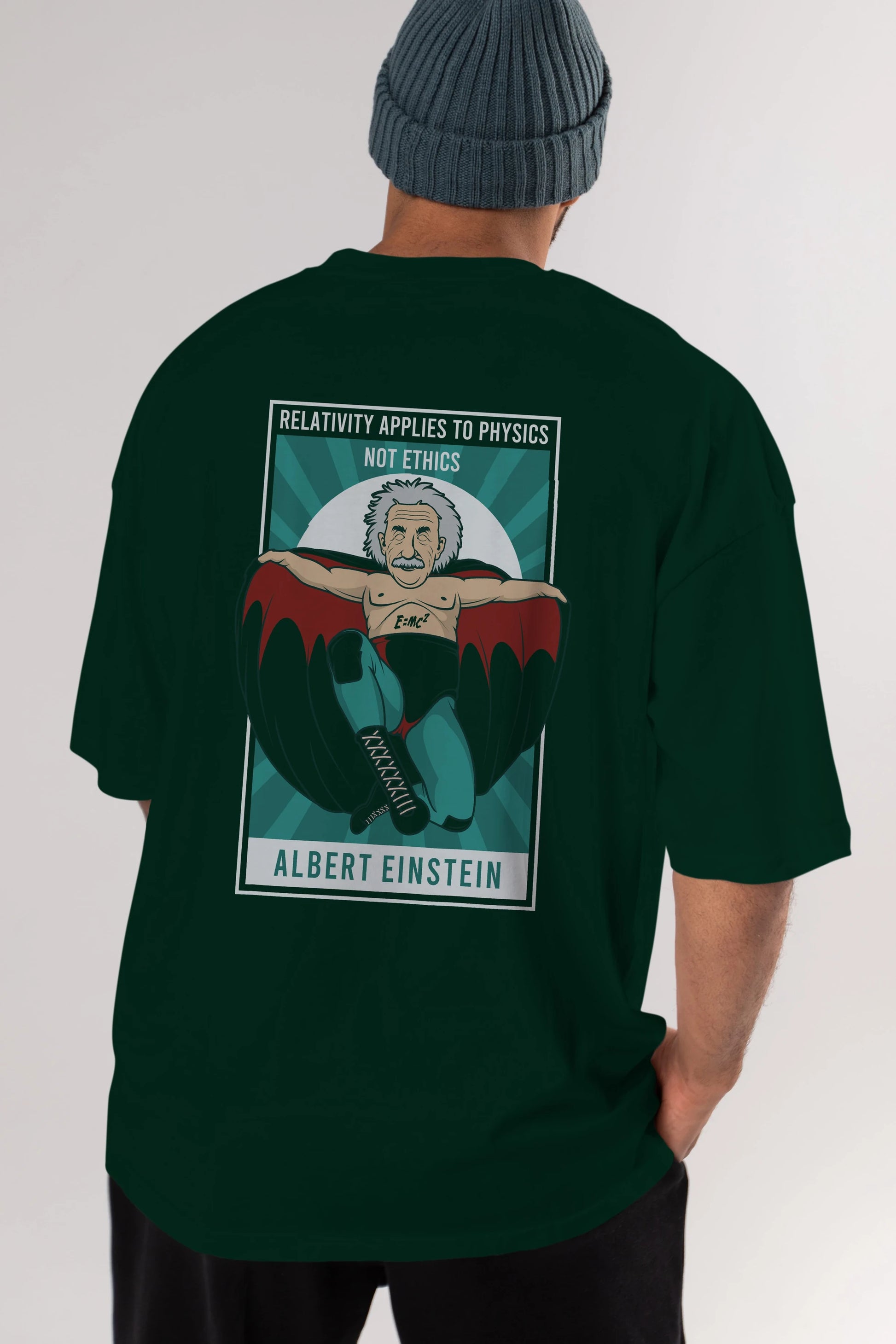 Nacho Libre Einstein Arka Baskılı Oversize t-shirt Erkek Kadın Unisex %100 Pamuk tişort