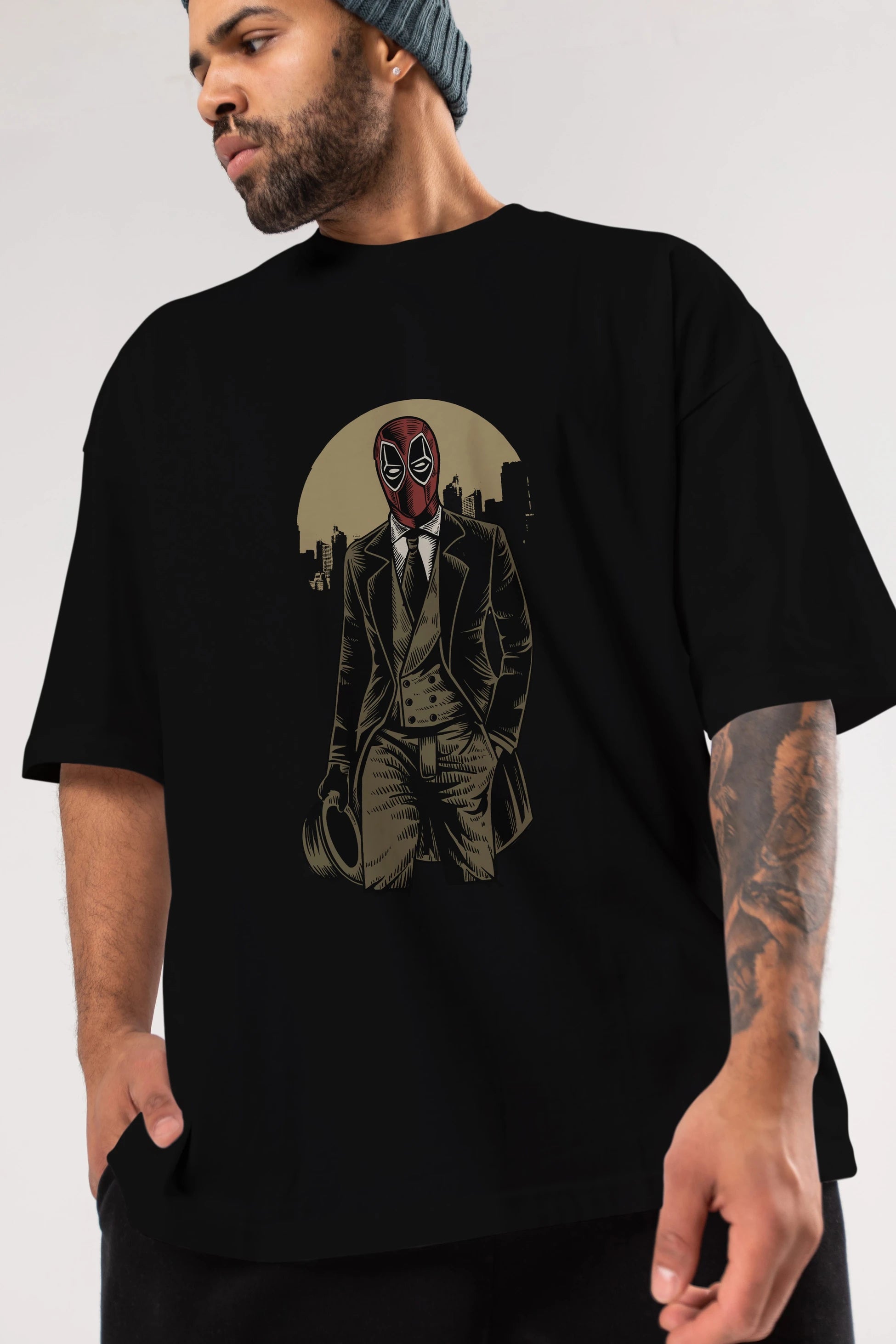 Classic Mercenary Ön Baskılı Oversize t-shirt Erkek Kadın Unisex %100 Pamuk tişort