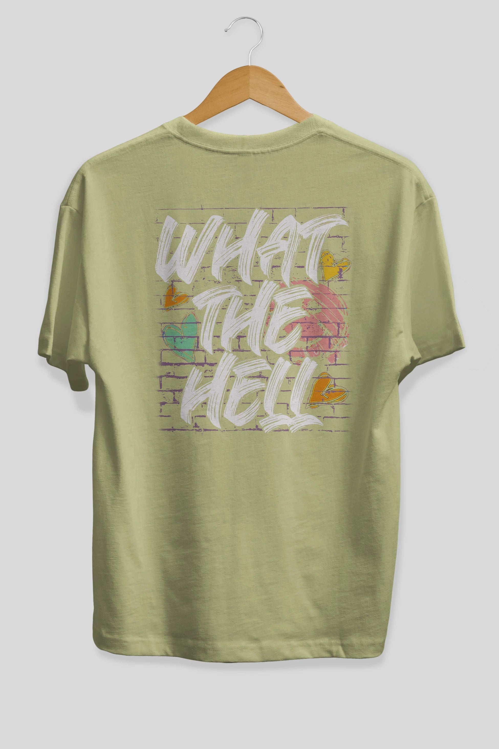 What The Hell Arka Baskılı Oversize t-shirt Erkek Kadın Unisex