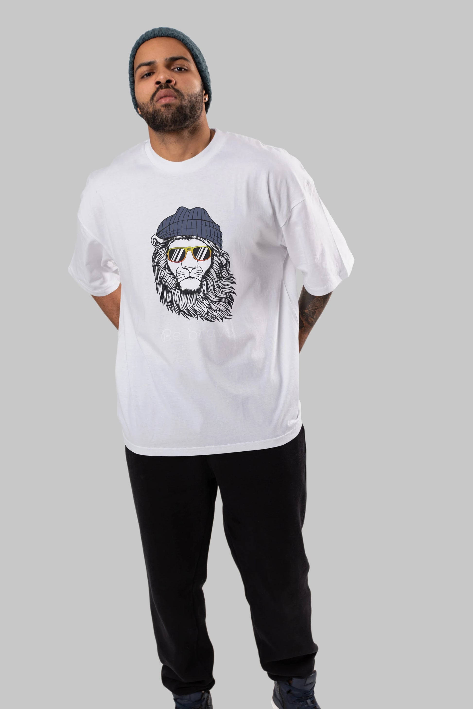Be Brave Ön Baskılı Oversize t-shirt Erkek Kadın Unisex