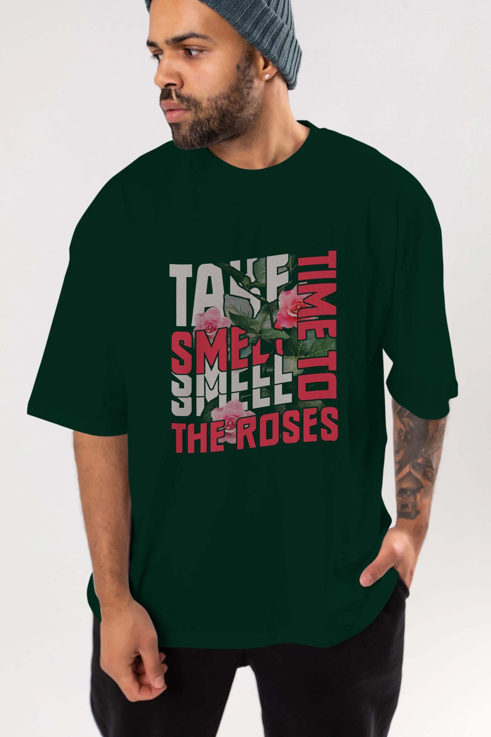 Take time to smell the roses Ön Baskılı Oversize t-shirt Erkek Kadın Unisex