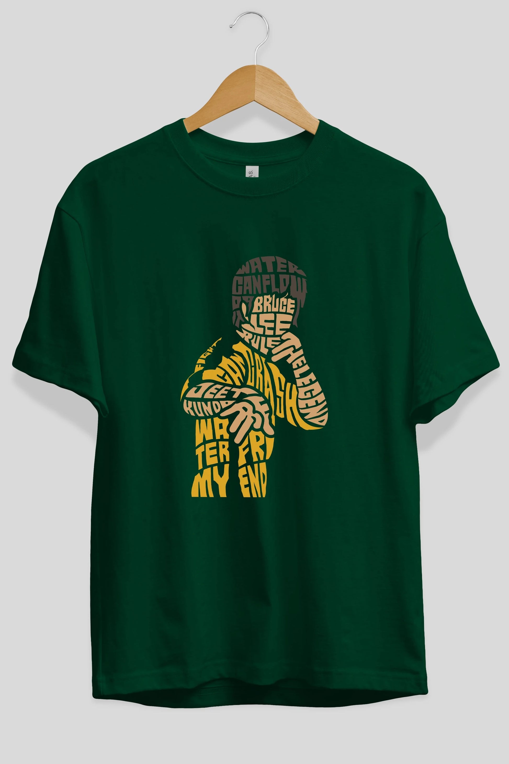 Bruce Lee Ön Baskılı Oversize t-shirt %100 pamuk Erkek Kadın Unisex