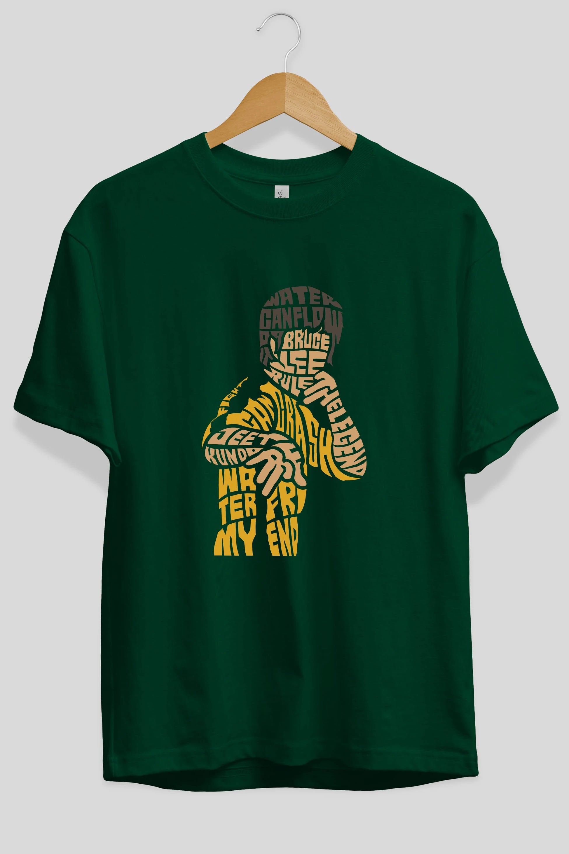Bruce Lee Ön Baskılı Oversize t-shirt %100 pamuk Erkek Kadın Unisex