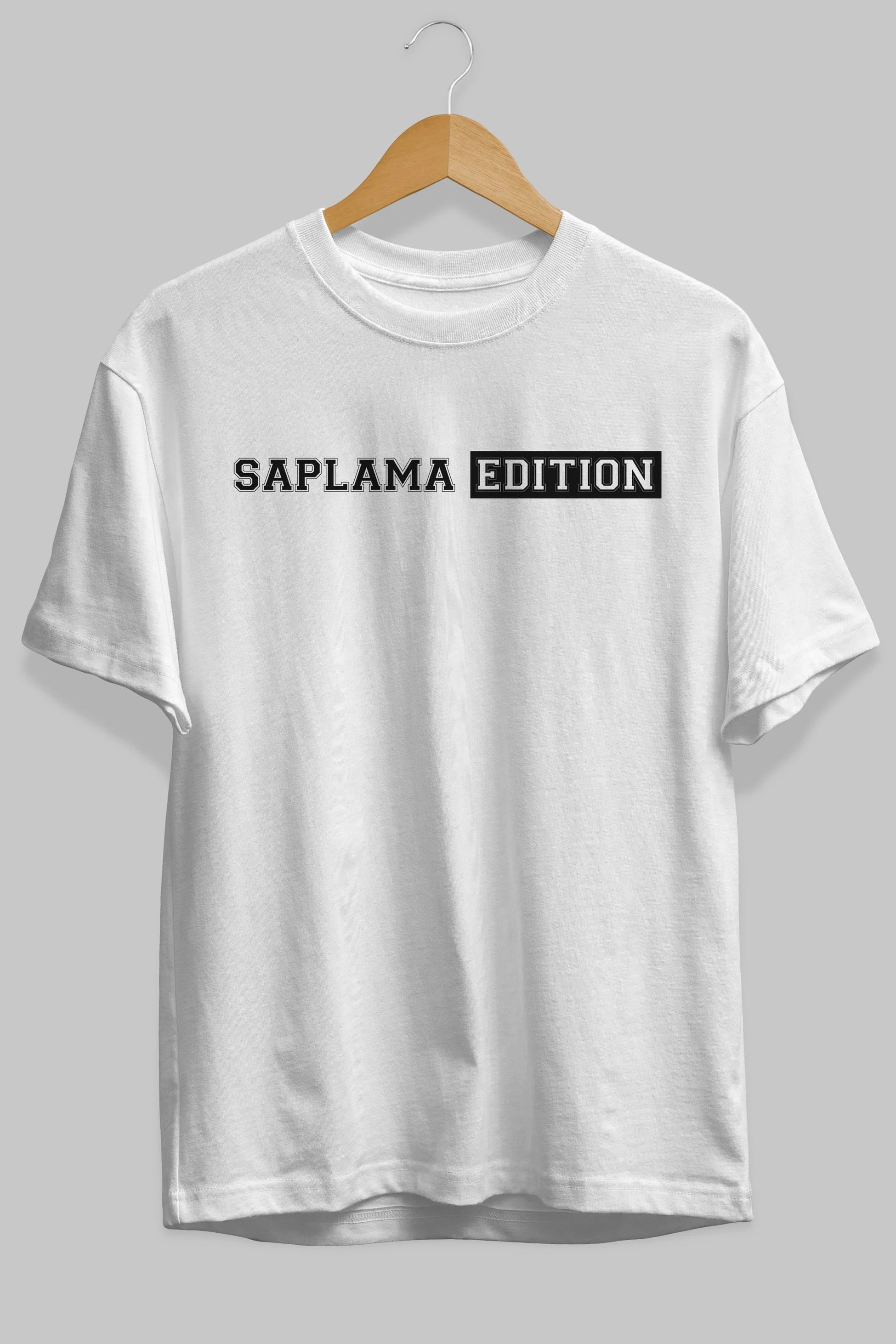Saplama Edition Ön Baskılı Oversize t-shirt %100 pamuk Erkek Kadın Unisex