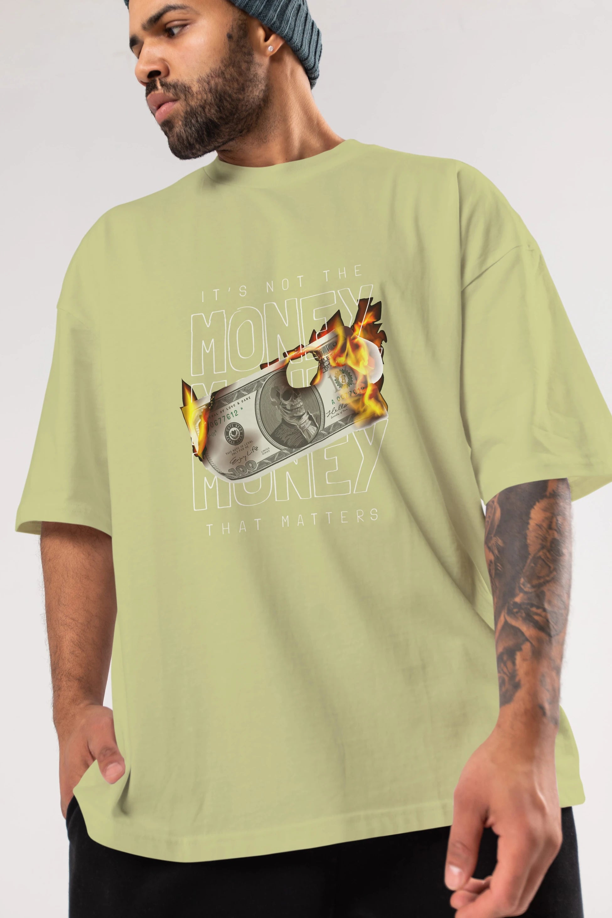 Teddy Bear Its Not The Money Ön Baskılı Oversize t-shirt Erkek Kadın Unisex %100 Pamuk